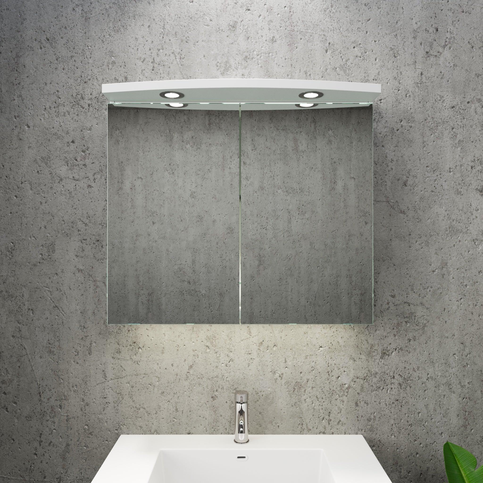 Fredrikstad, Mirror Cabinet, White Mat - 60 cm - MASTERSTORE - 8594175646078 - Mirror Cabinet - 02 - 060 - 01 - 01 - 00 - 8594175646078