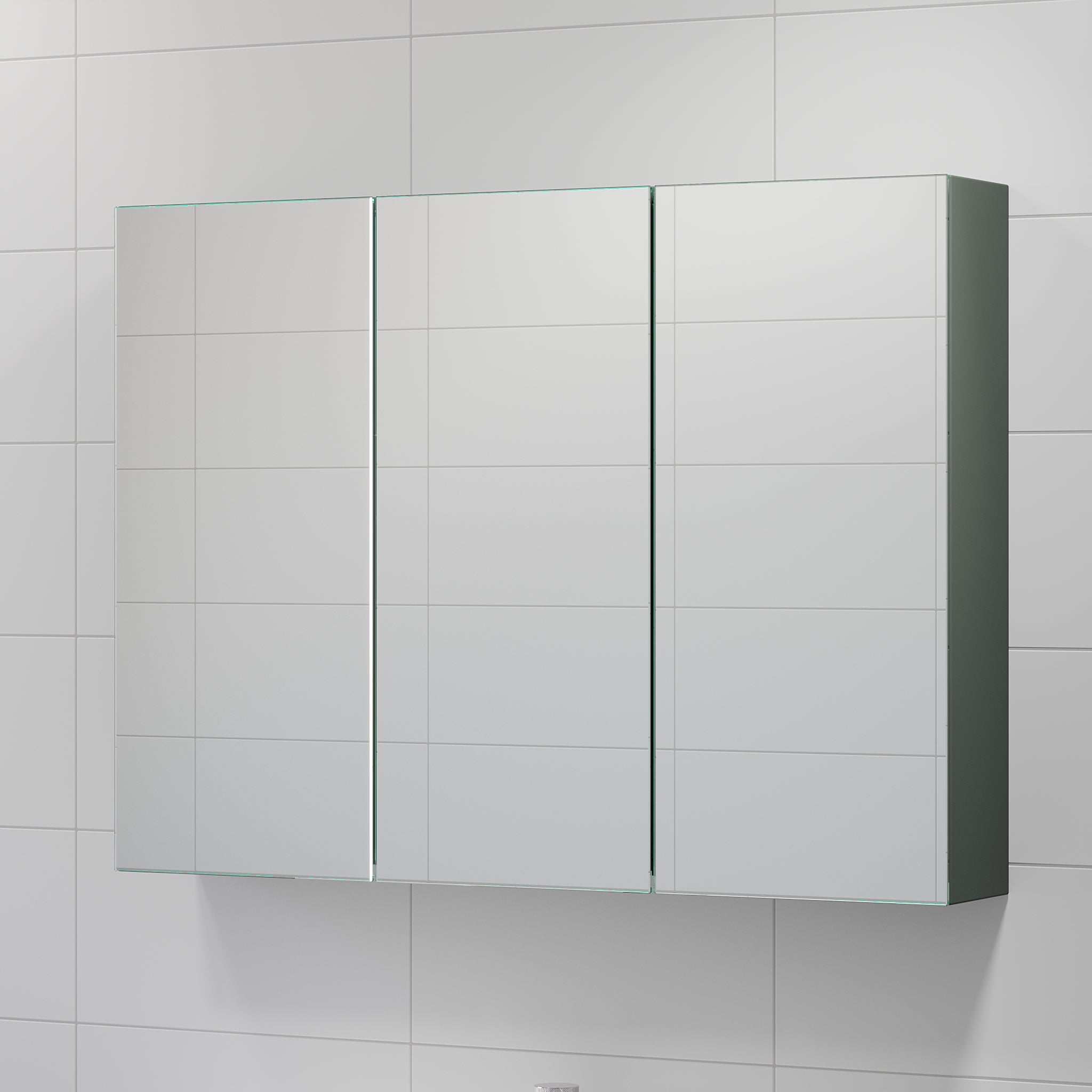 Morgedal, Mirror Cabinet, Green Mat - 60 cm - MASTERSTORE - 8595677116496 - Mirror Cabinet - 02 - 060 - 52 - 05 - 00 - 8595677116496