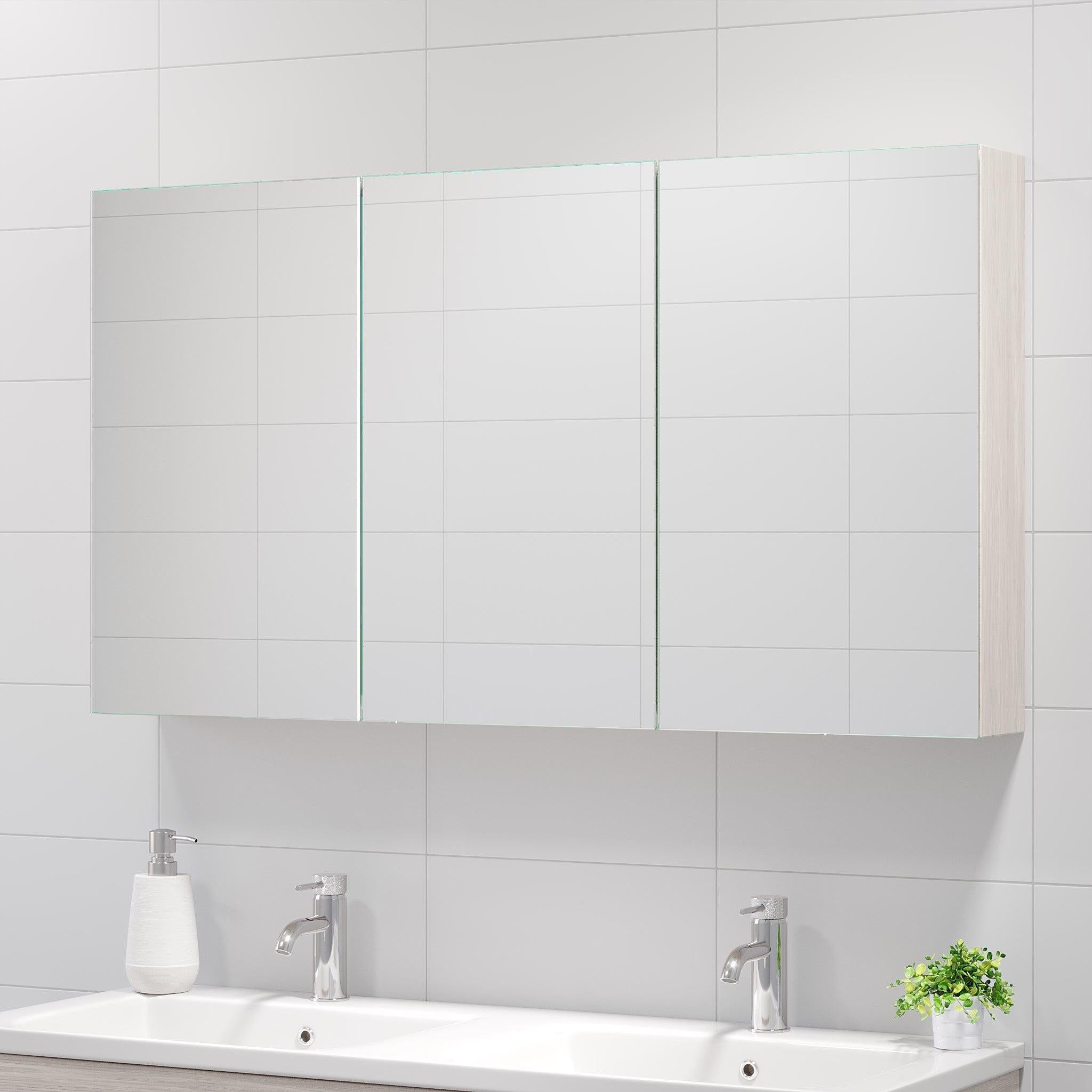 Morgedal, Mirror Cabinet, Grey Wood - 50 cm - MASTERSTORE - 8595677134889 - Mirror Cabinet - 02 - 050 - 53 - 33 - 00 - 8595677134889