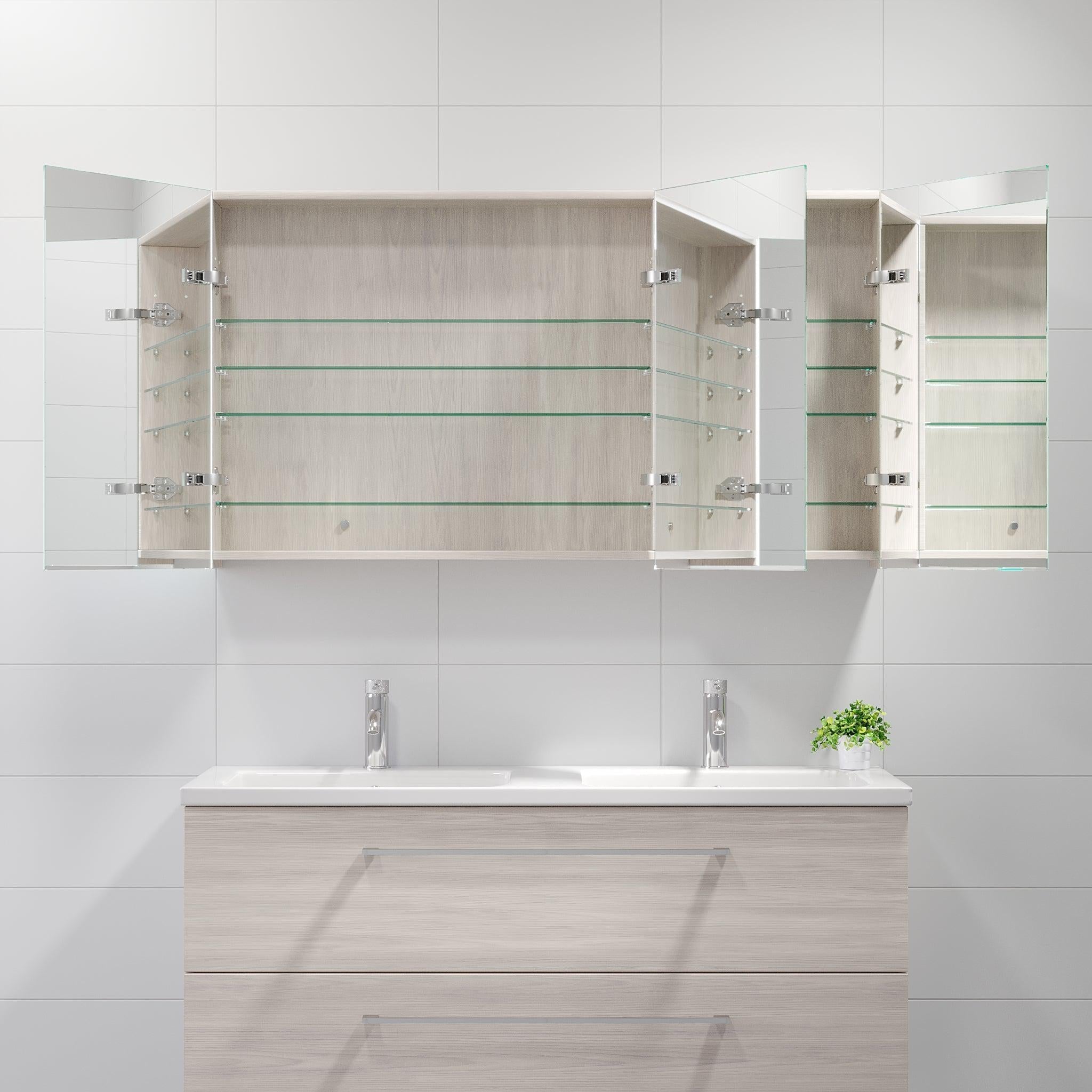 Morgedal, Mirror Cabinet, Grey Wood - 50 cm - MASTERSTORE - 8595677134889 - Mirror Cabinet - 02 - 050 - 53 - 33 - 00 - 8595677134889
