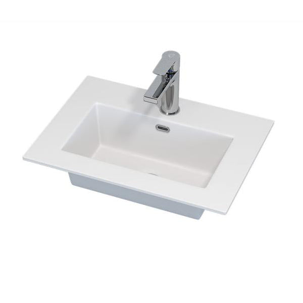 Tvättställ till badrumsmöbel - 50x36x1,5 cm - solid surface - matt vit - Haraldslund