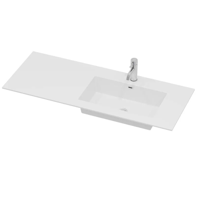 Tvättställ till badrumsmöbel - 115,4x46x1,5 cm - Högervänt - solid surface - matt vit - Haraldslund