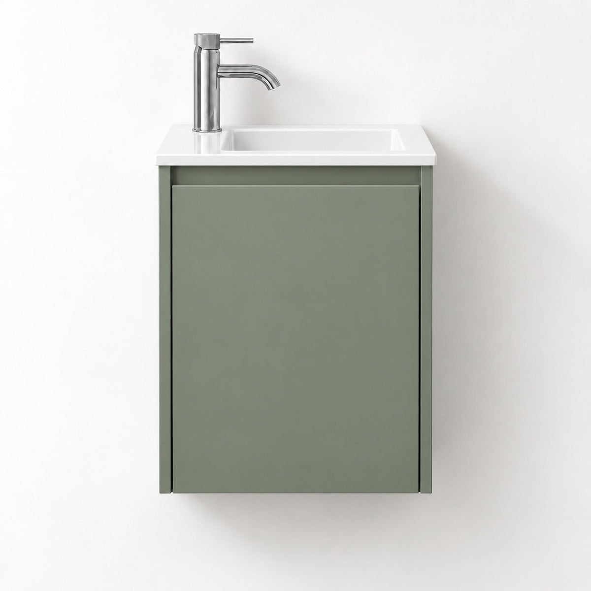 Bathroom furniture package with cabinet and solid surface washbasin - 40x25x53.4 cm - dusty green - Como - MASTERSTORE - 8595677192964 - Vanity Units - 09-040-11-88-02 - 8595677192964