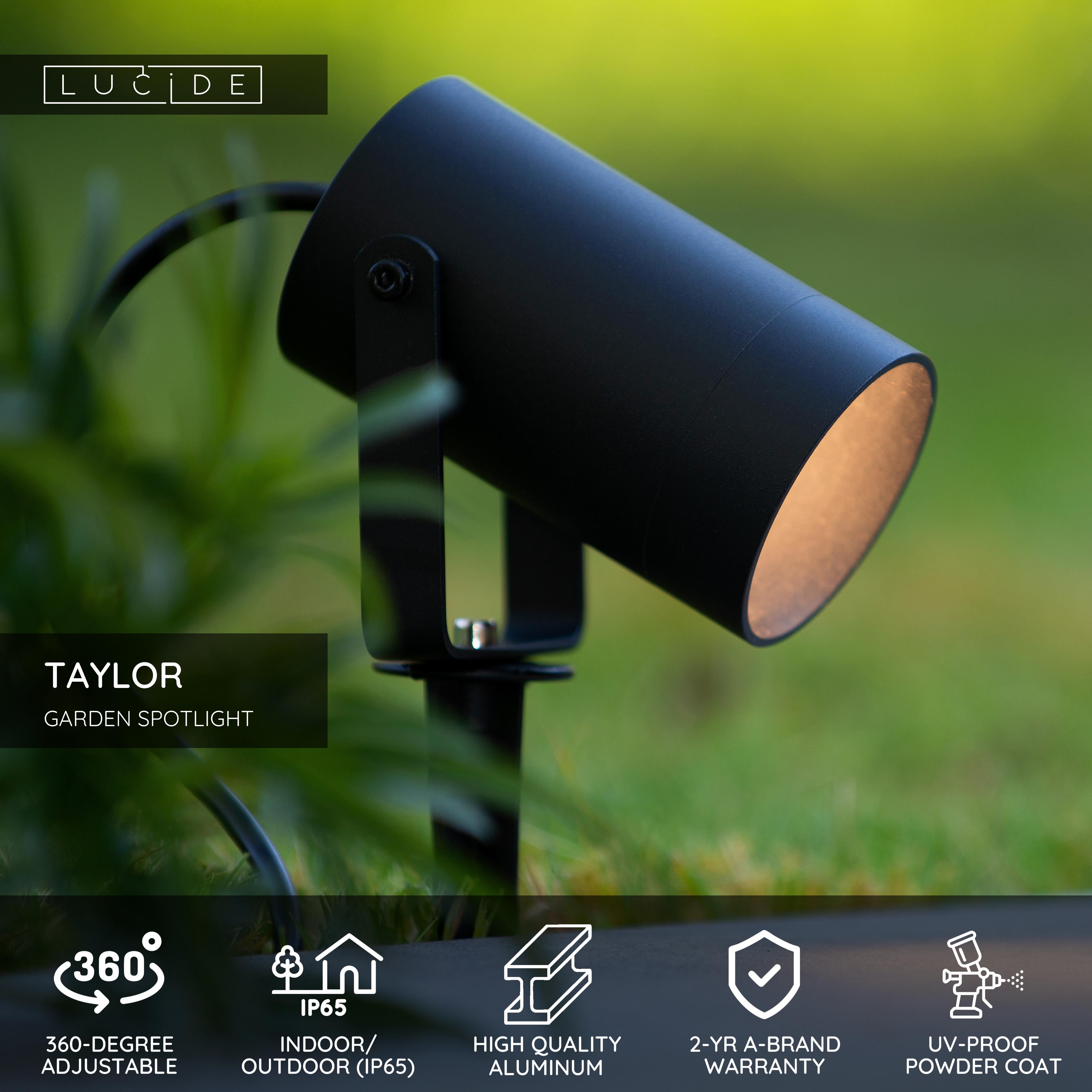 Taylor, Trädgårdsspotlight, Svart - 10 cm