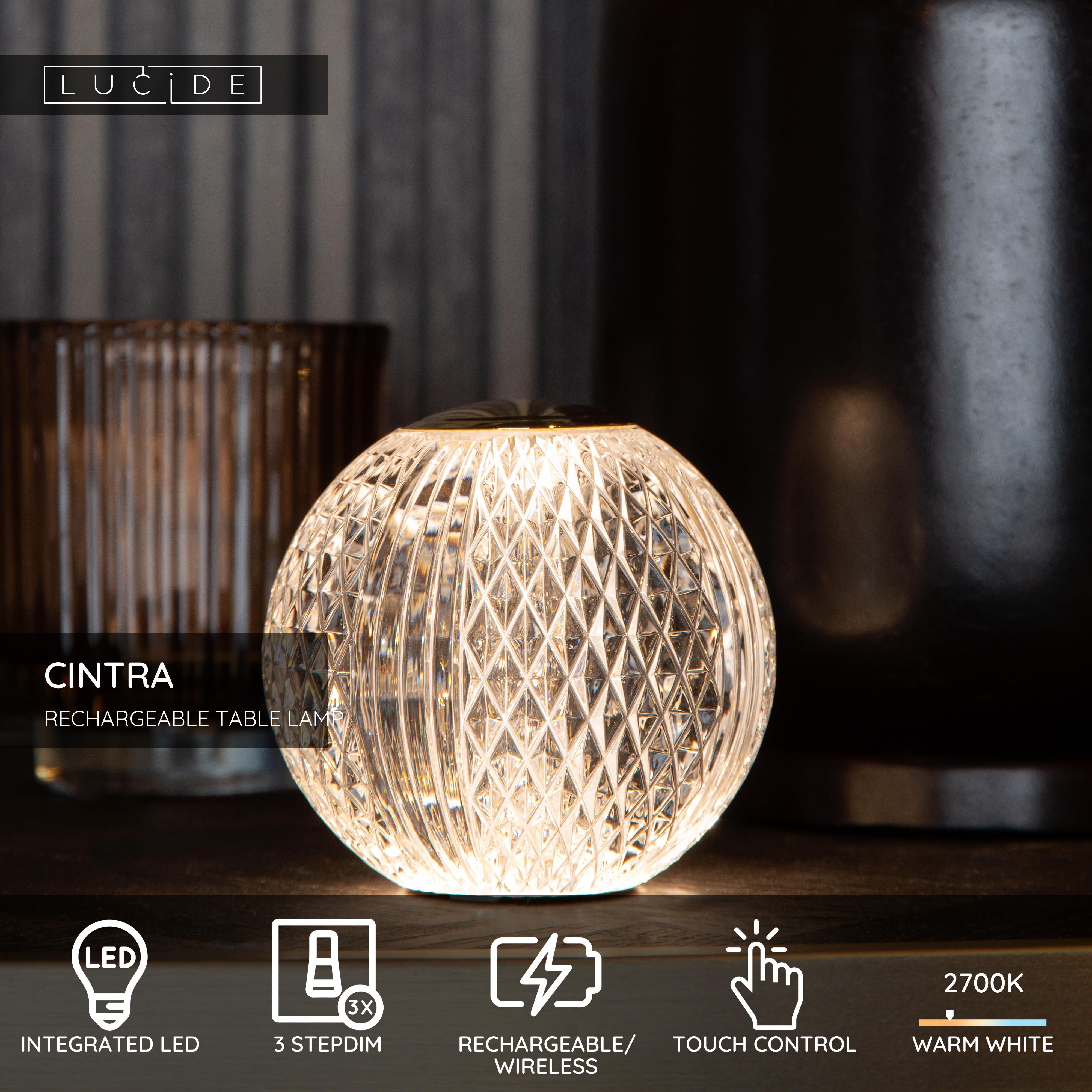 Cintra, bordslampa, transparent - 11 cm