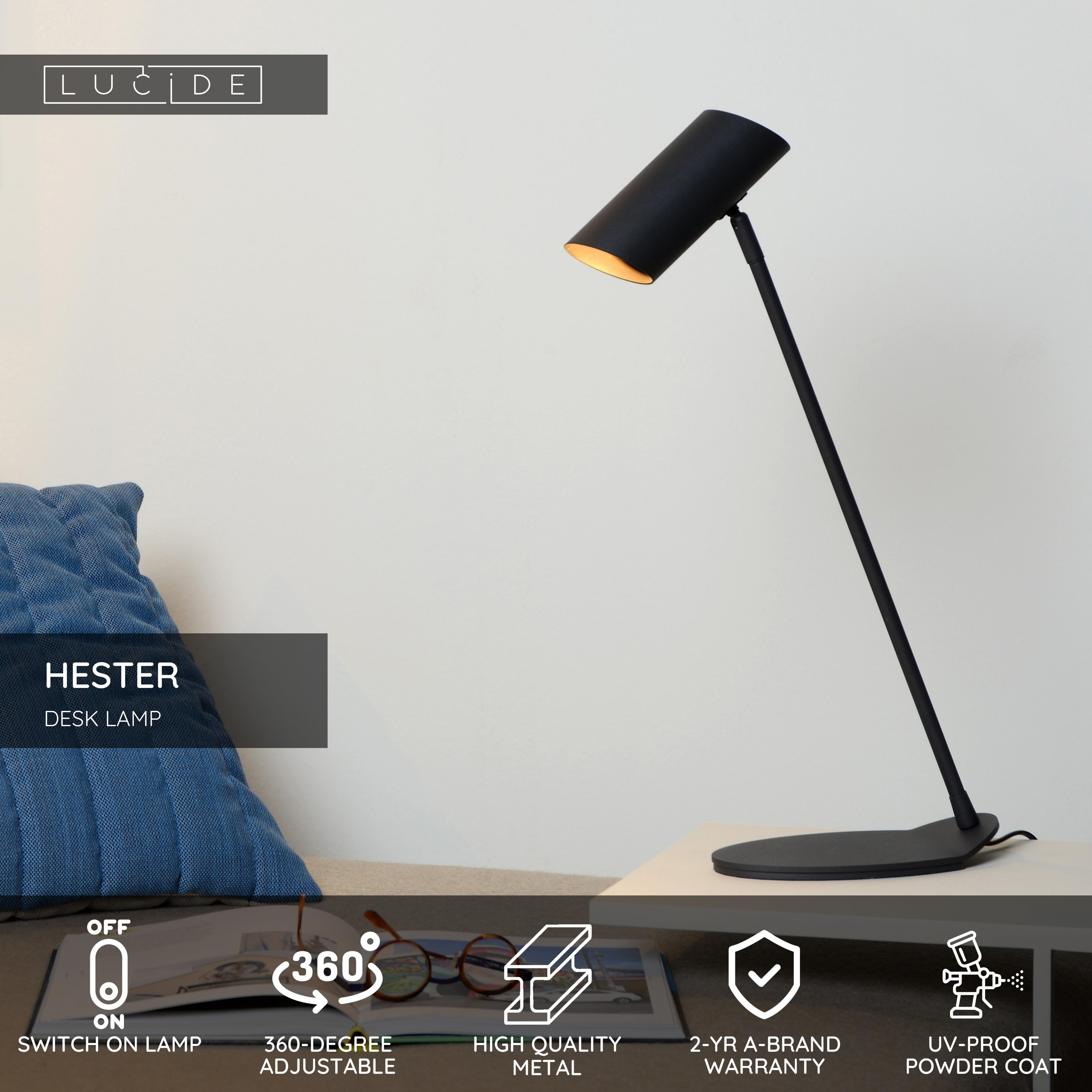 Hester, Skrivbordslampa, Antracit - 21,5 cm