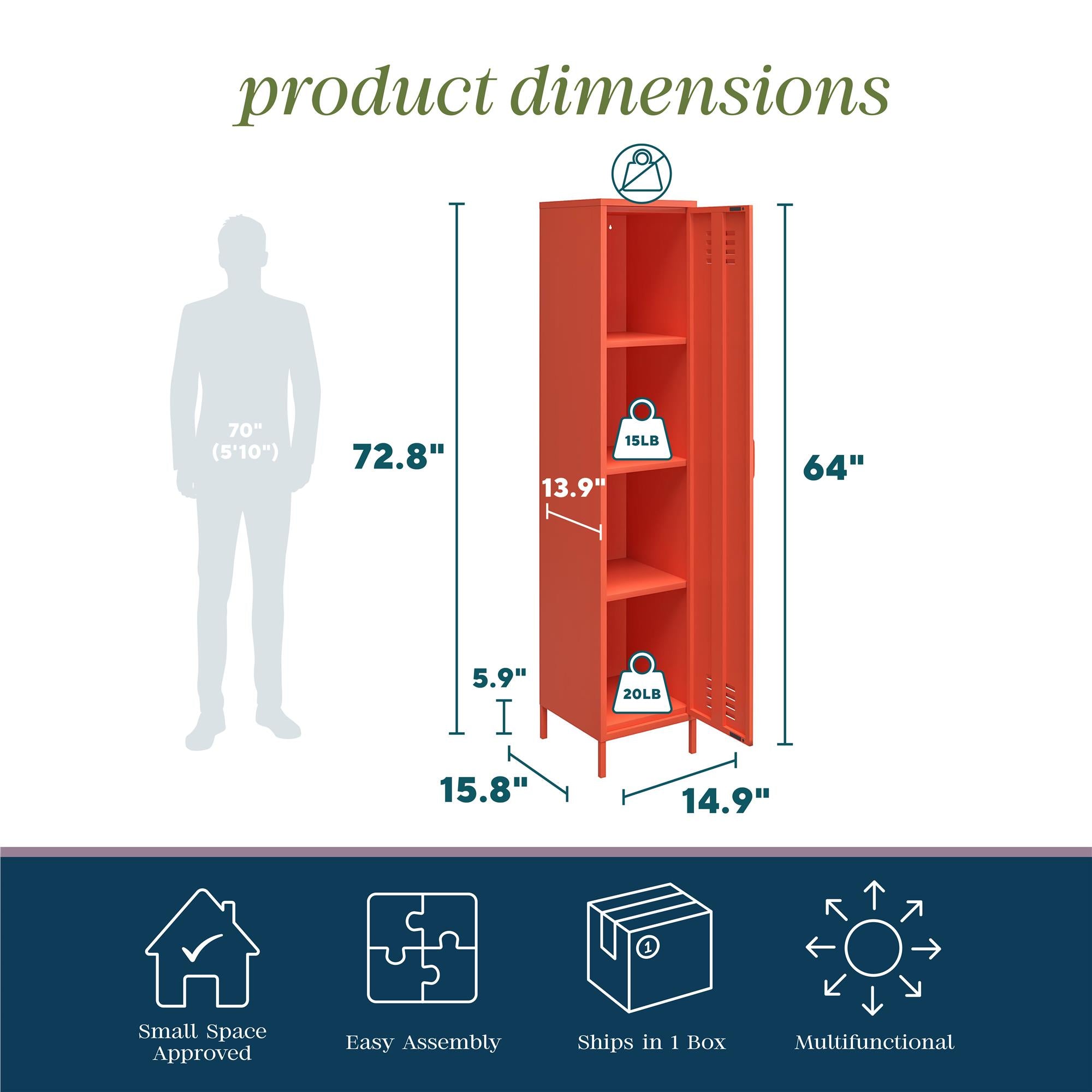 Cache1+ Skåp, orange