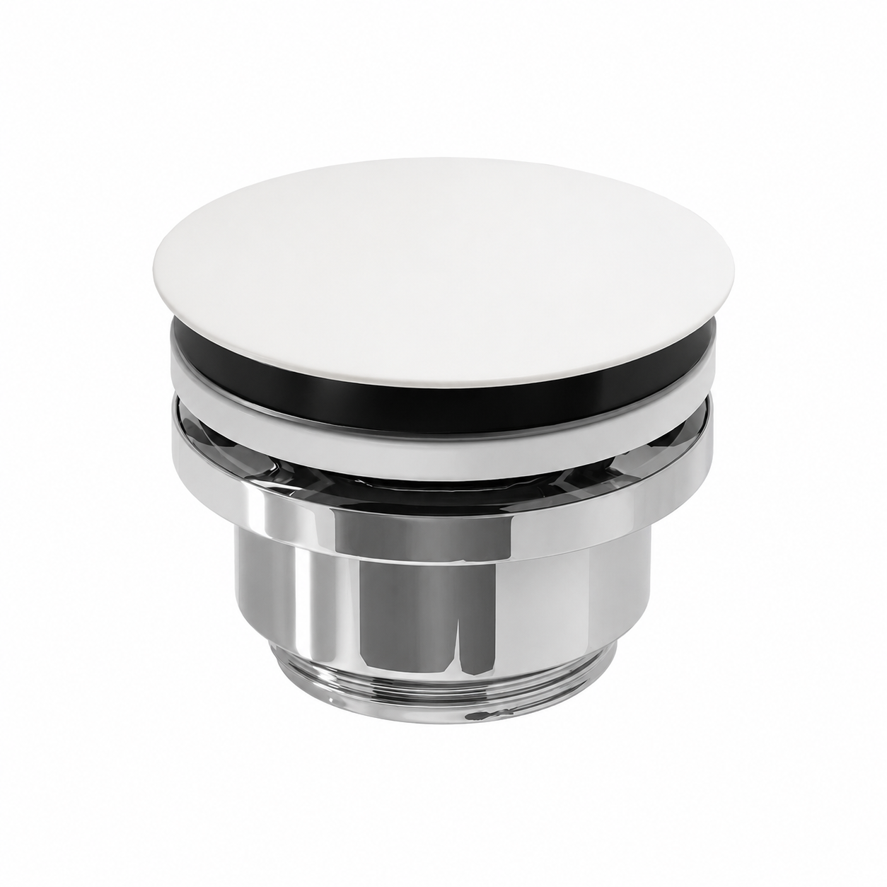 Bottenventil 1 1/4" - click-clack - matt vit - Rødby
