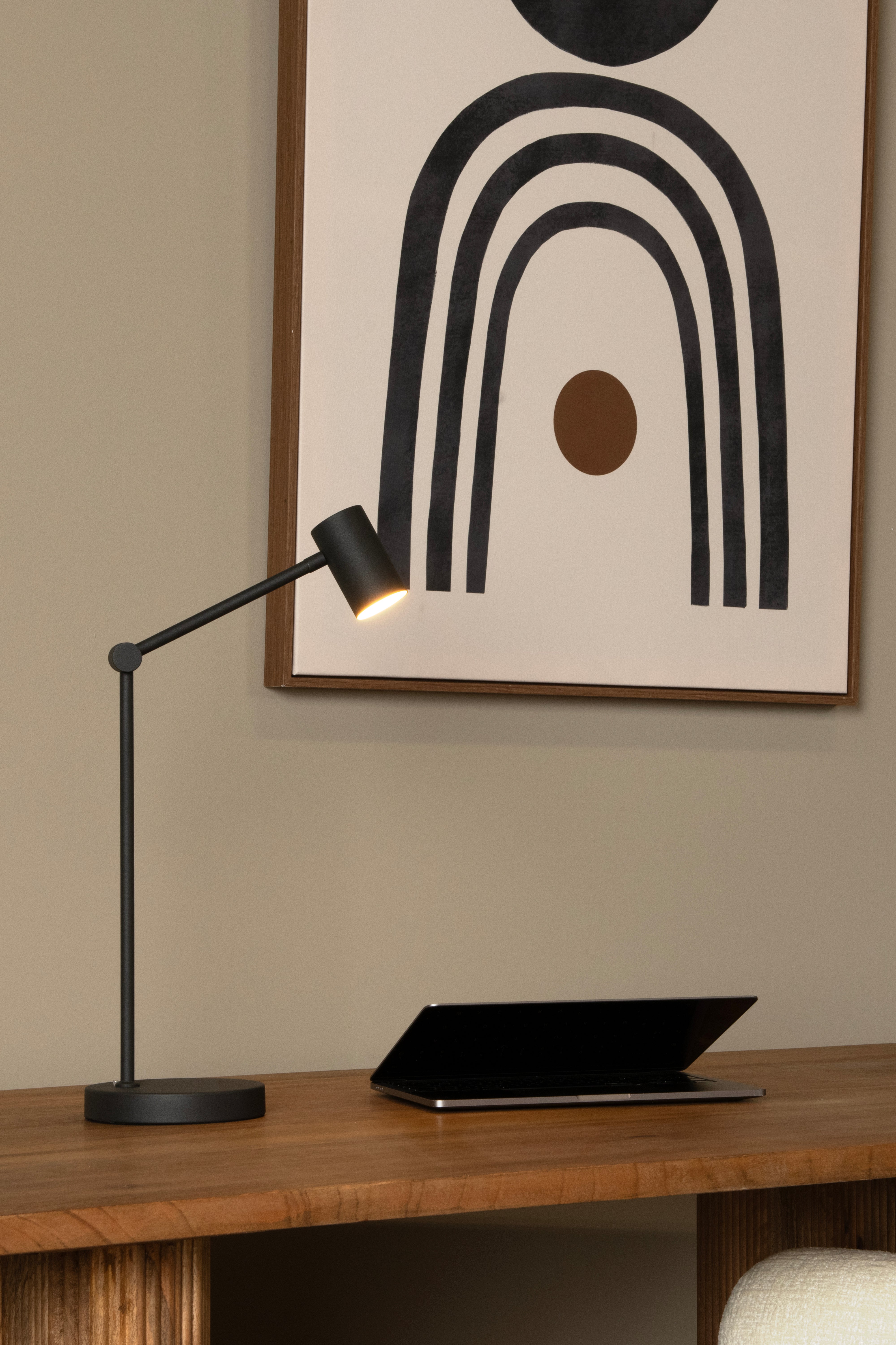 Tipik, Skrivbordslampa, Svart - 15 cm