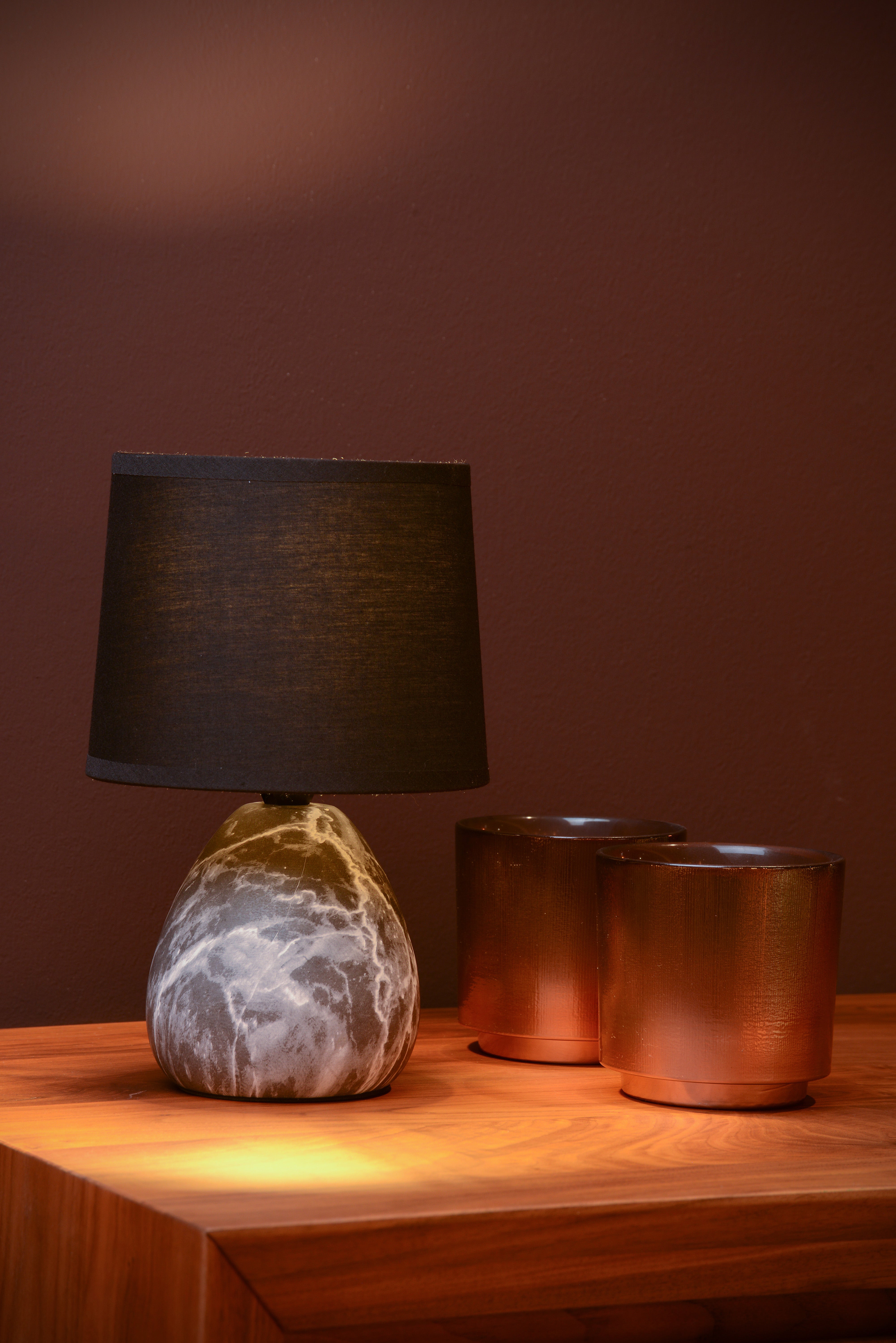 Marmo, Bordslampa, Svart - 16 cm