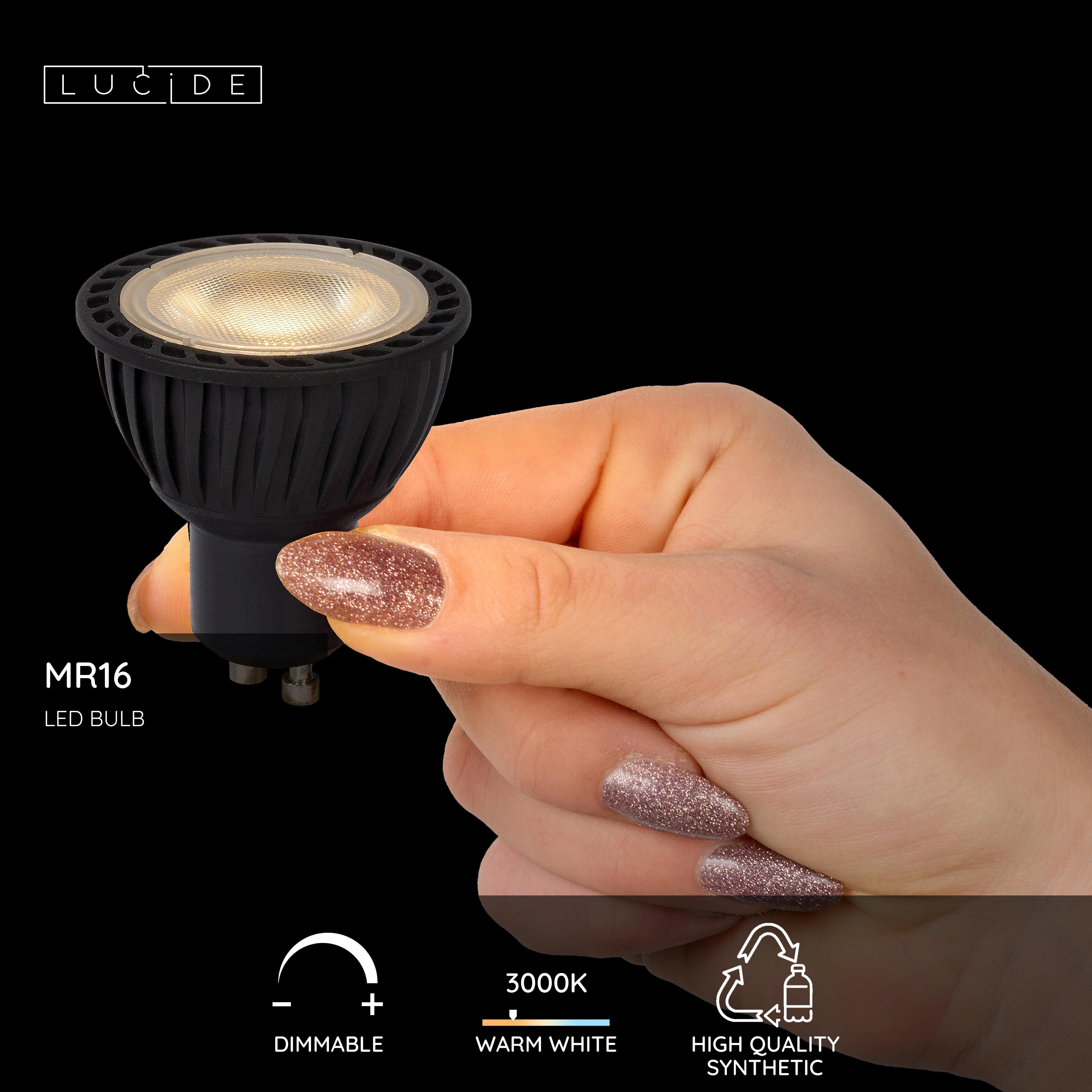 MR16, LED-lampa, svart - 5 cm