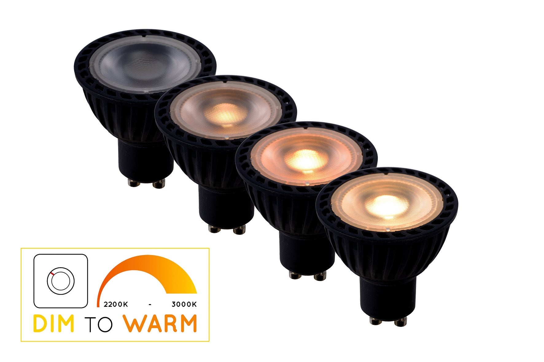 MR16, LED-lampa, svart - 5 cm