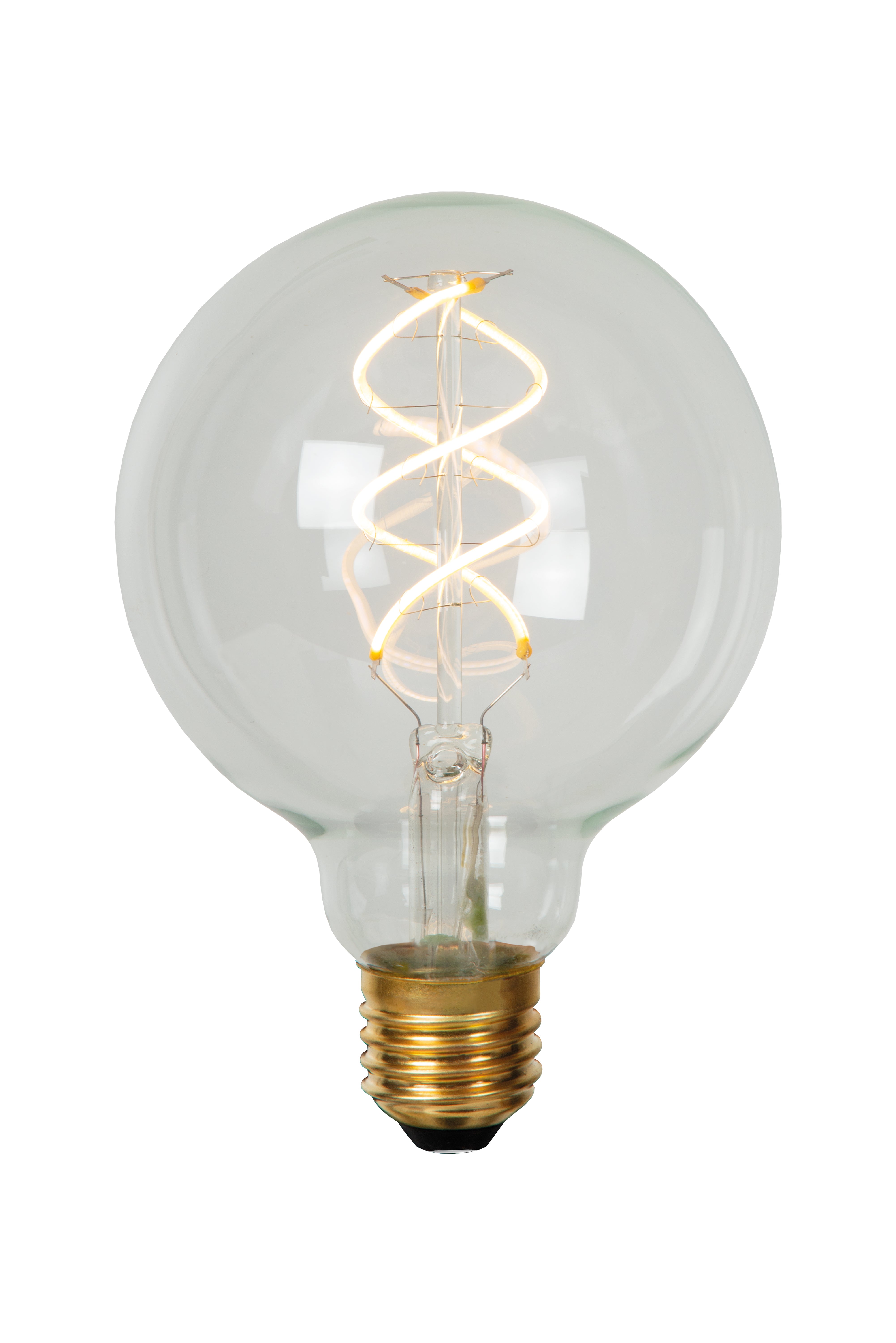 G95, Glödlampa med glödtråd, Transparent - 9,5 cm