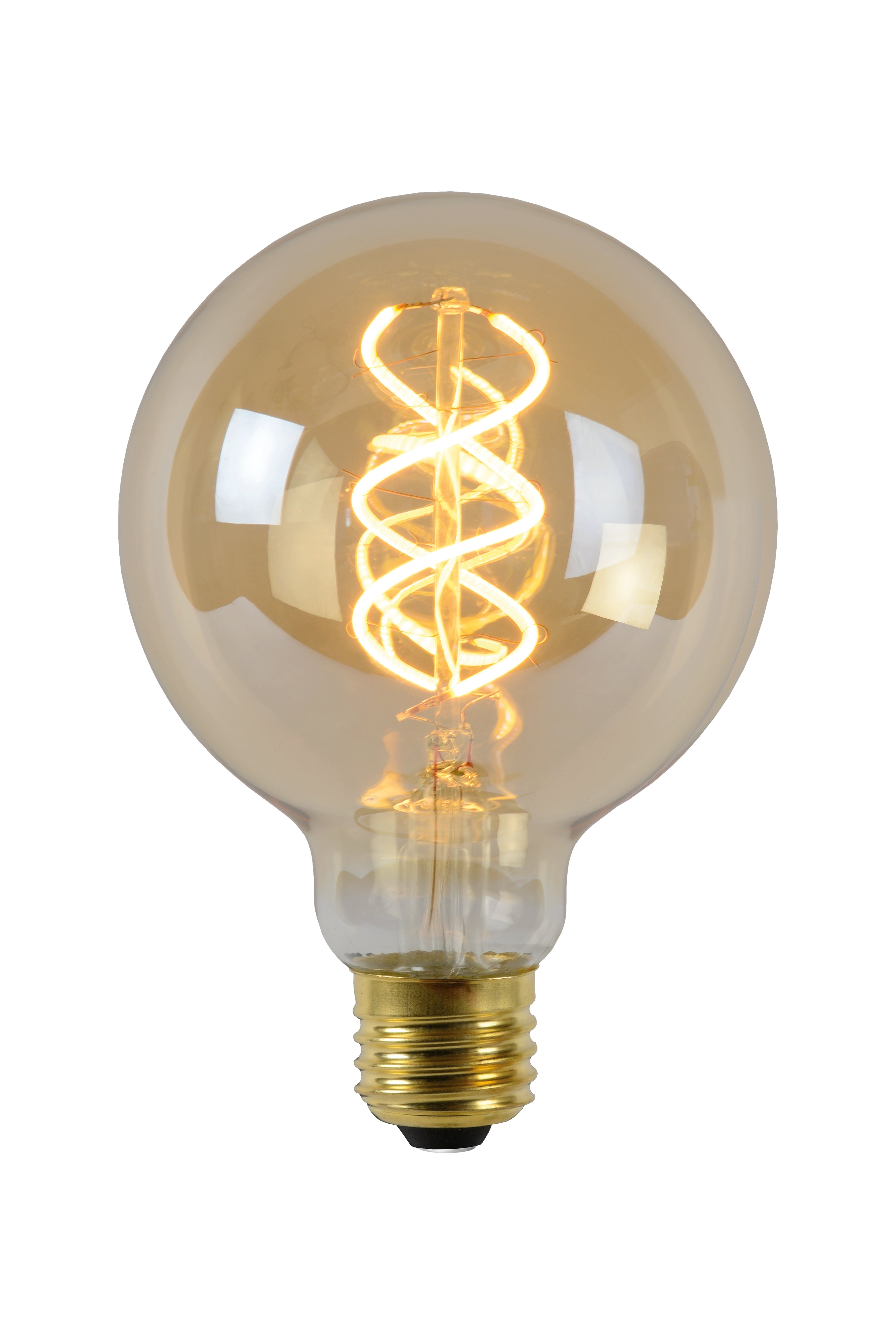 G95, Glödtrådslampa, Amber - 9,5 cm