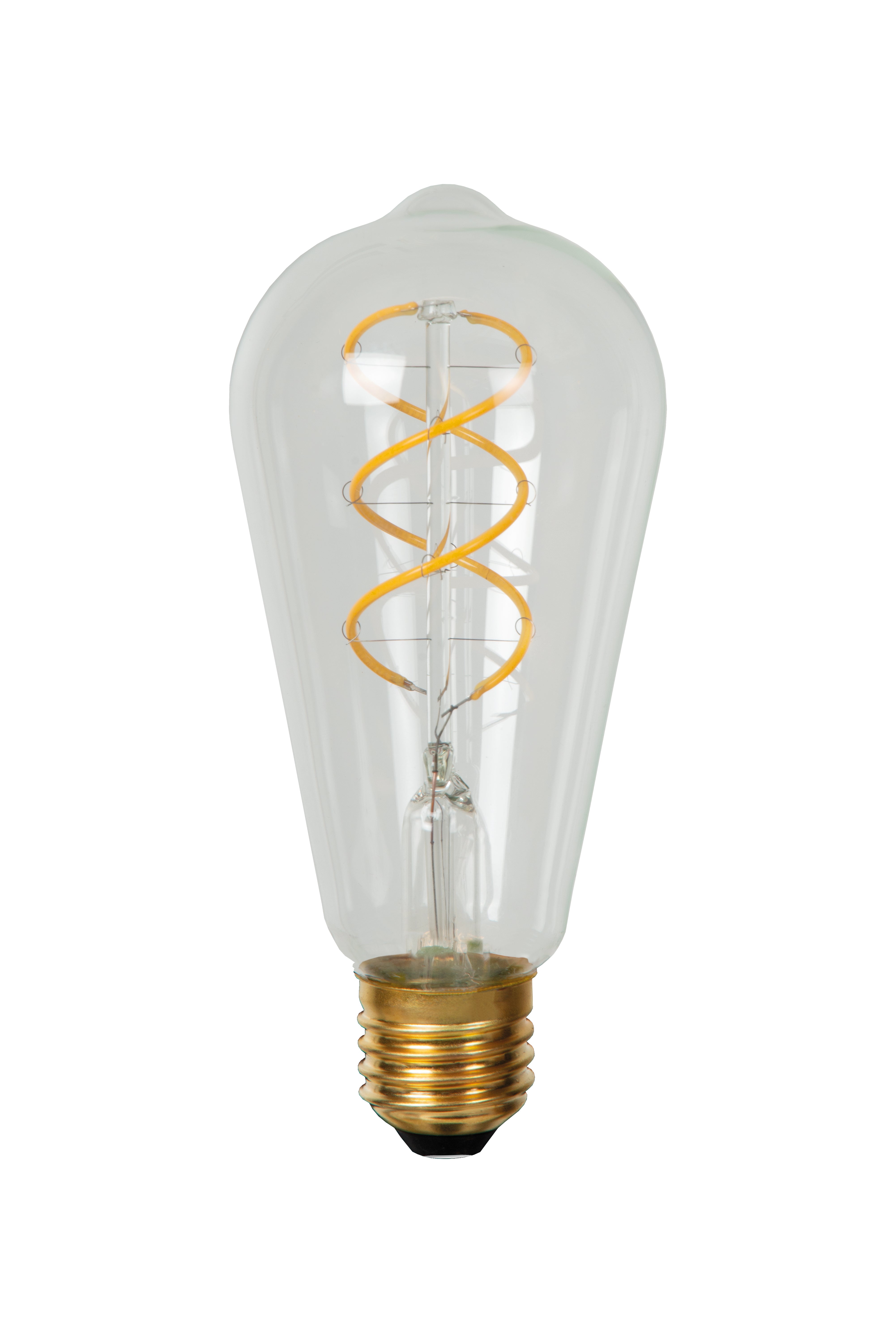 St64, Glödlampa med glödtråd, Transparent - 6,4 cm