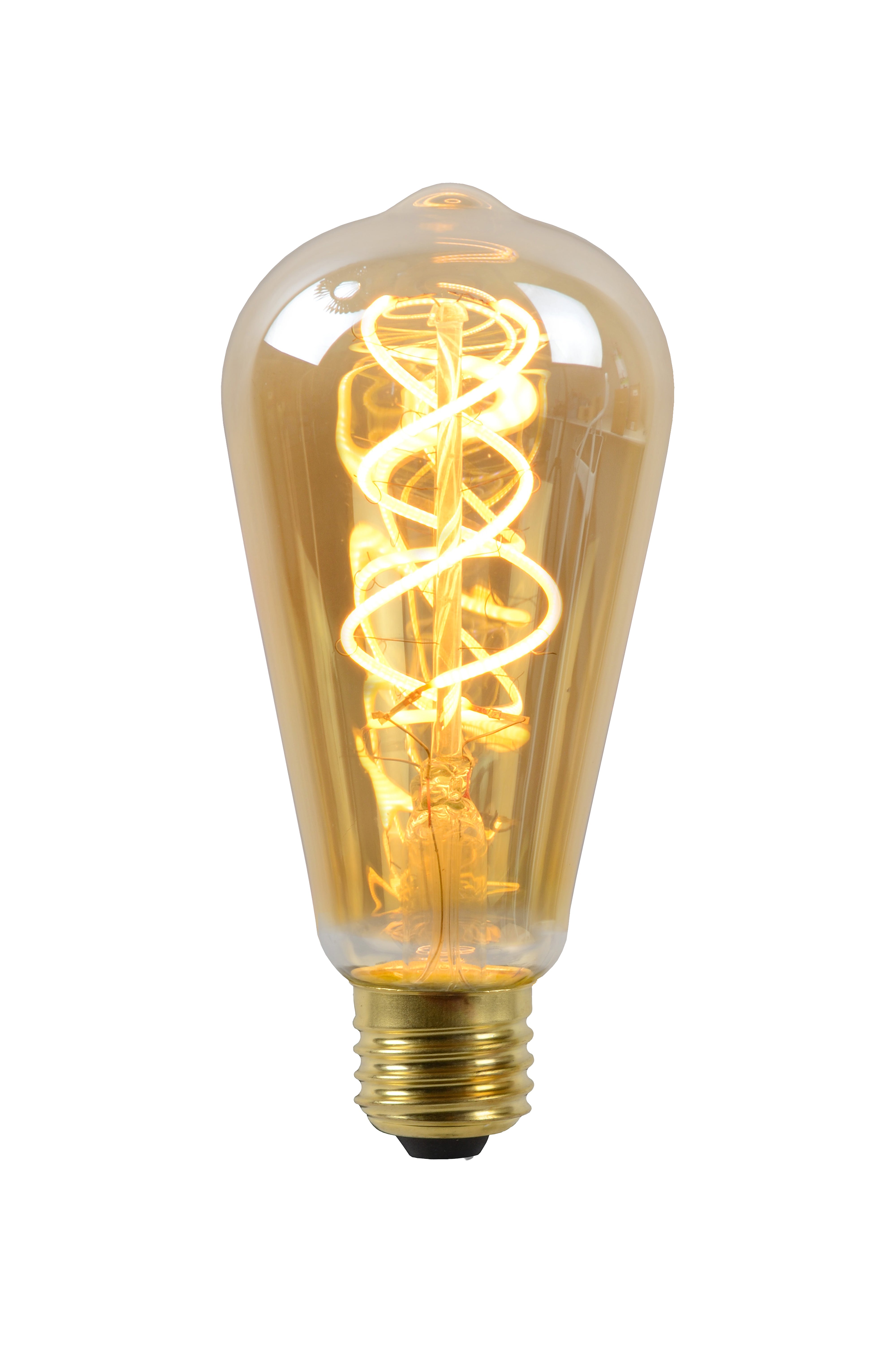 St64, glödtrådslampa, bärnstensfärgad - 6,4 cm