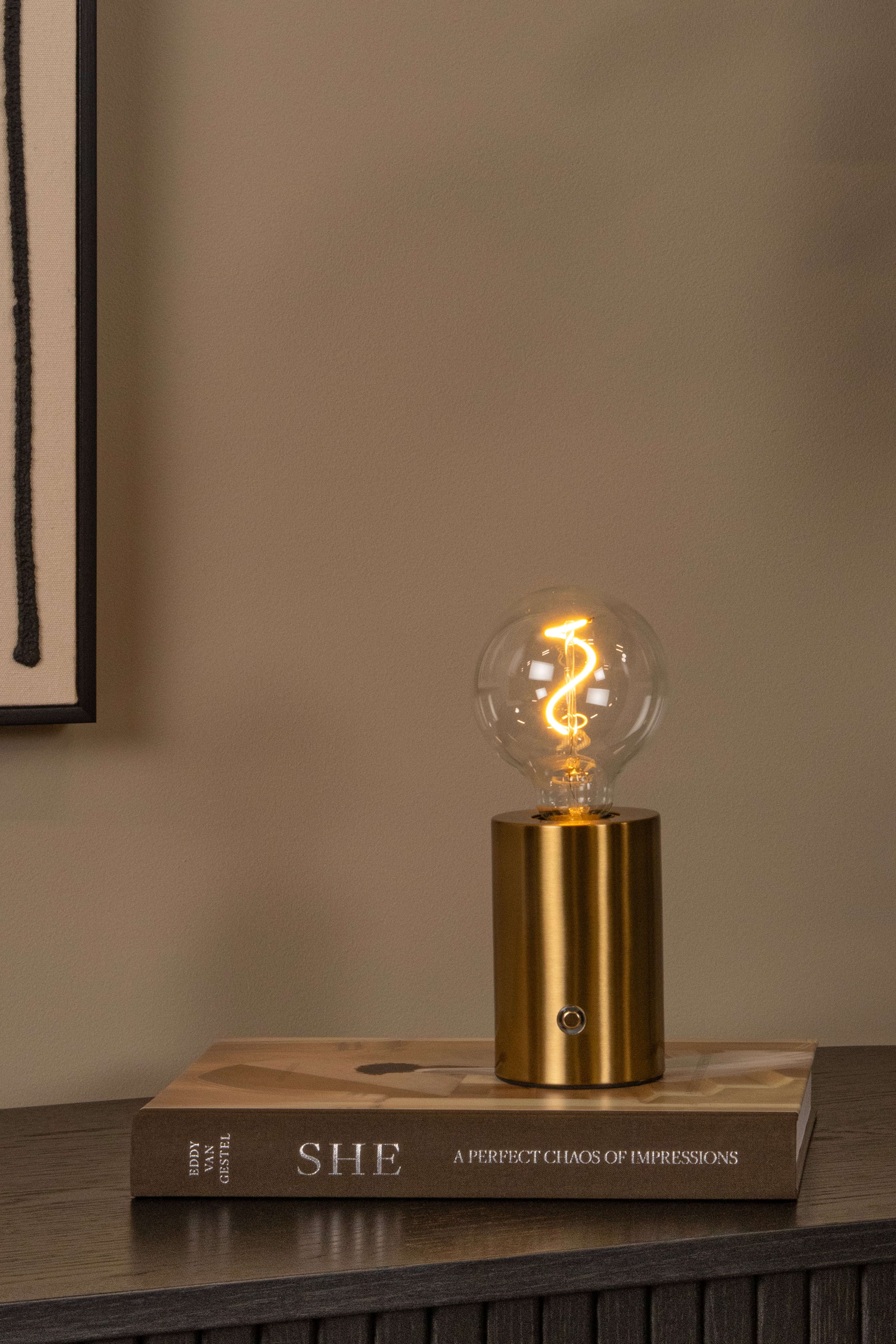 Vivo, Bordslampa, Matt Guld / Mässing - 8 cm