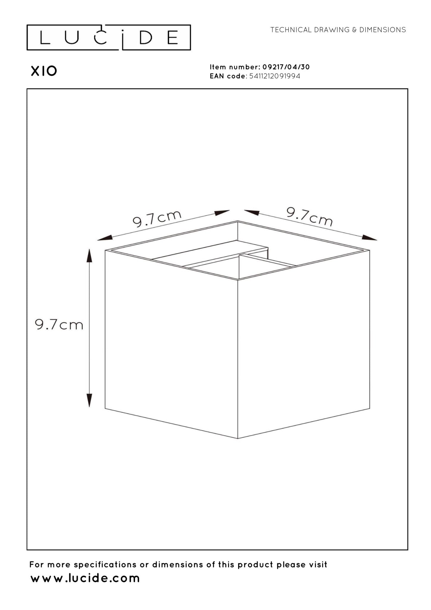 Xio, Vägglampor, svart - 9,7 cm - Vägglampor - Xio, Vägglampor, svart - 9,7 cm -