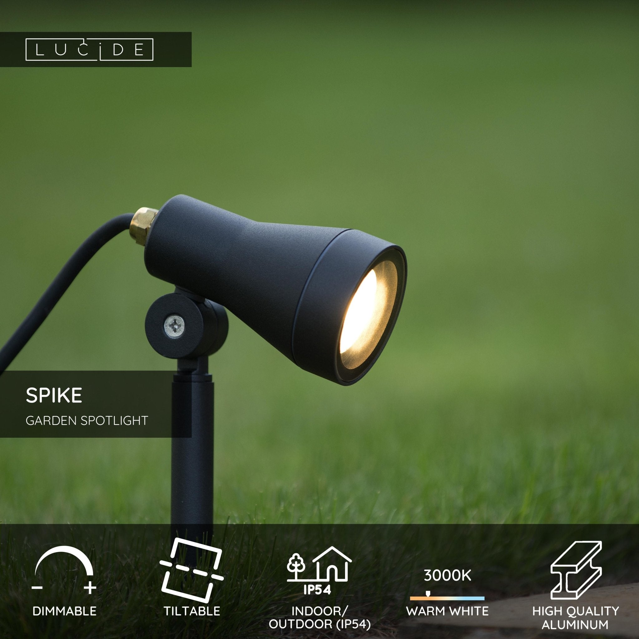 Spike, trädgårdsspot, svart - 6,5 cm - Utomhus Spotlights - Spike, trädgårdsspot, svart - 6,5 cm -