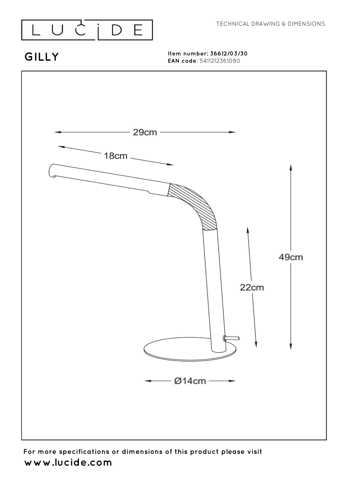 Gilly, skrivbordslampa, svart - 14 cm - Bordslampor - Gilly, skrivbordslampa, svart - 14 cm -