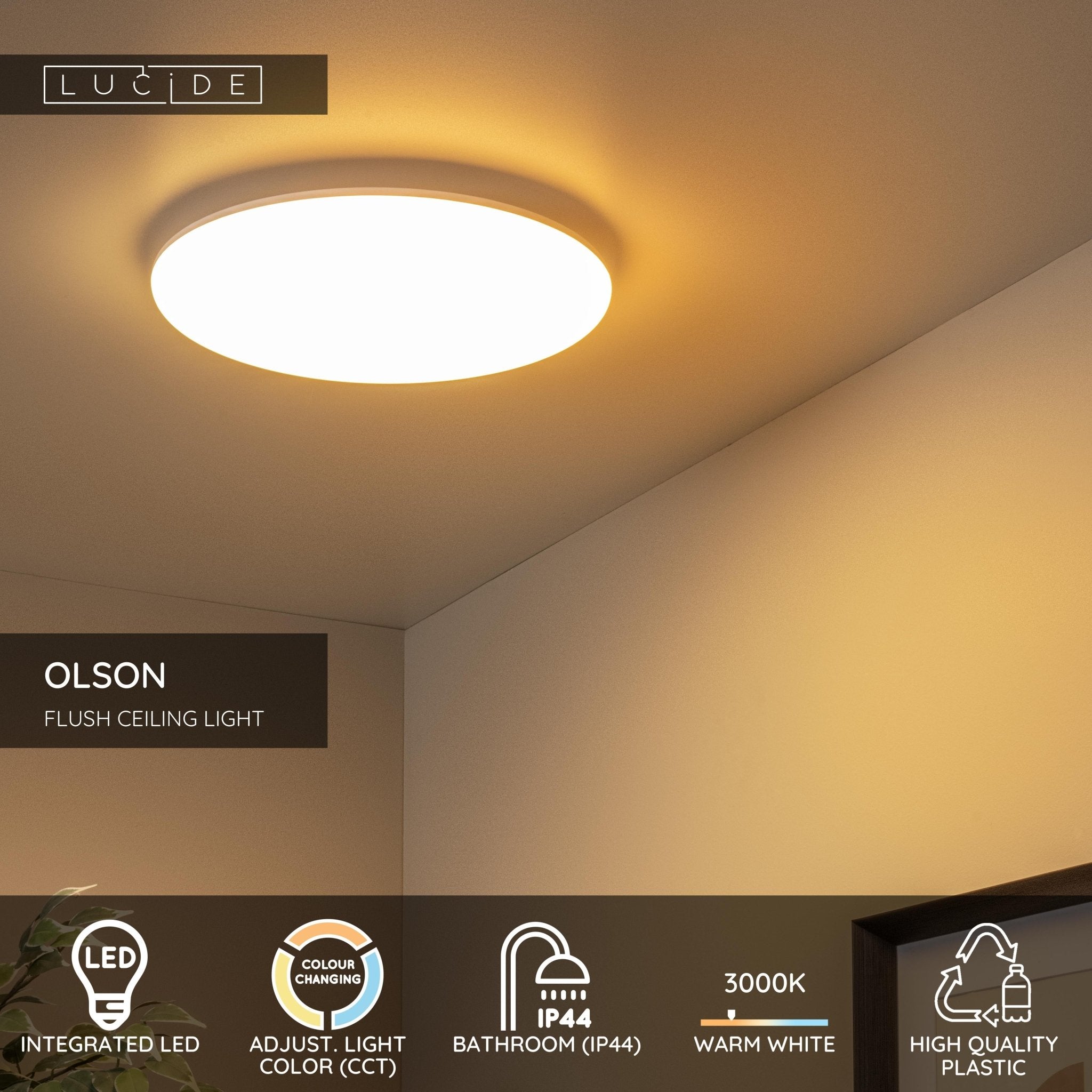 Olson, taklampa, opal - 35 cm - Taklampor - Olson, taklampa, opal - 35 cm -