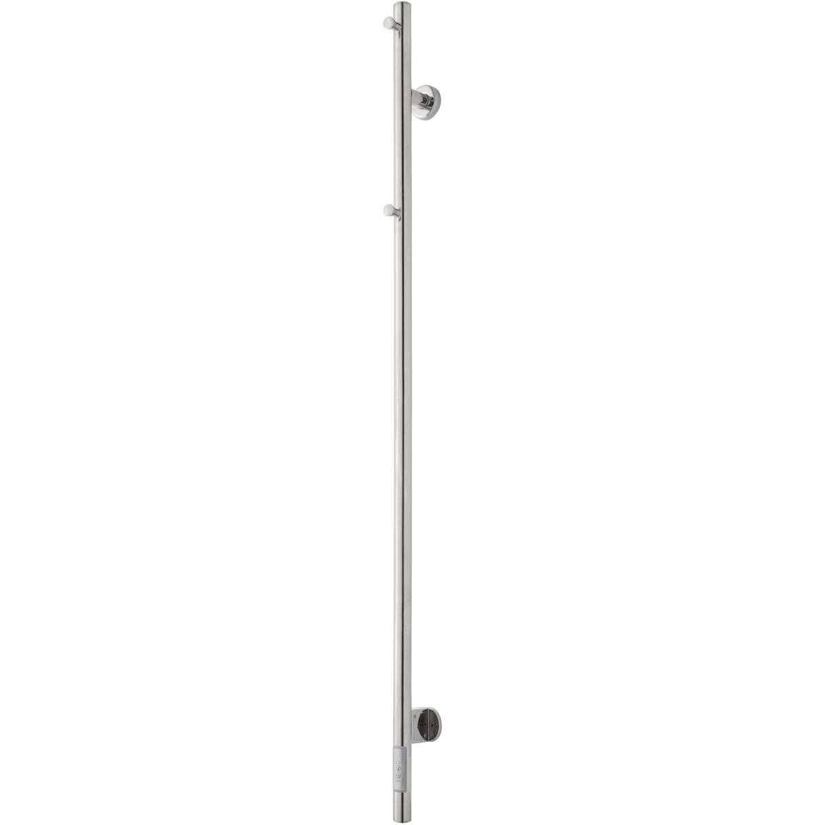 Towel heater - 6x140 cm - for electric connection, with thermostat and timer, 1 vertical bar - polished stainless steel - ELDO 1 - MASTERSTORE - 5704263990171 - Electric towel warmers - 1023-TVS - 5704263990171