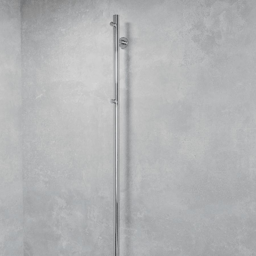 Towel heater - 6x140 cm - for electric connection, with thermostat and timer, 1 vertical bar - matte black - ELDO 1 - MASTERSTORE - 5704263990423 - Electric towel warmers - 1024-TVS - 5704263990423
