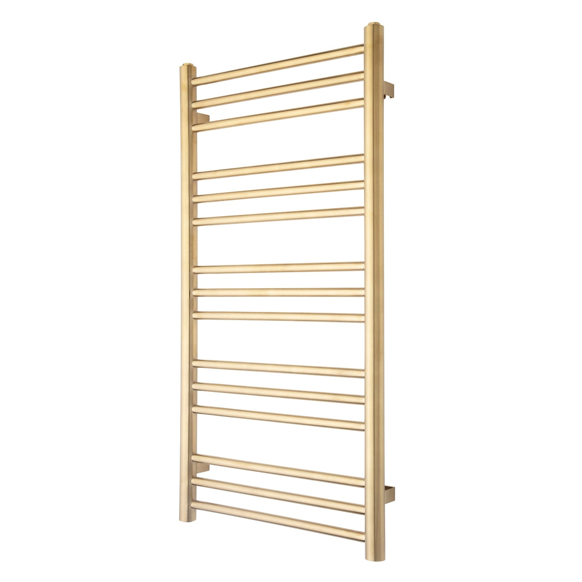 Handdukstork - 50x99 cm - för el och fjärrvärme/centralvärme, 15 horisontella rör - blank mässing - PLUS 15-500