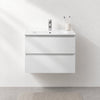 Bathroom furniture with classic integrated fronts - 60x46x50 cm - matt white - ceramic basin - Kenwood - MASTERSTORE - 8595677181029 - Vanity Units - 80-060-04-01-01 - 8595677181029