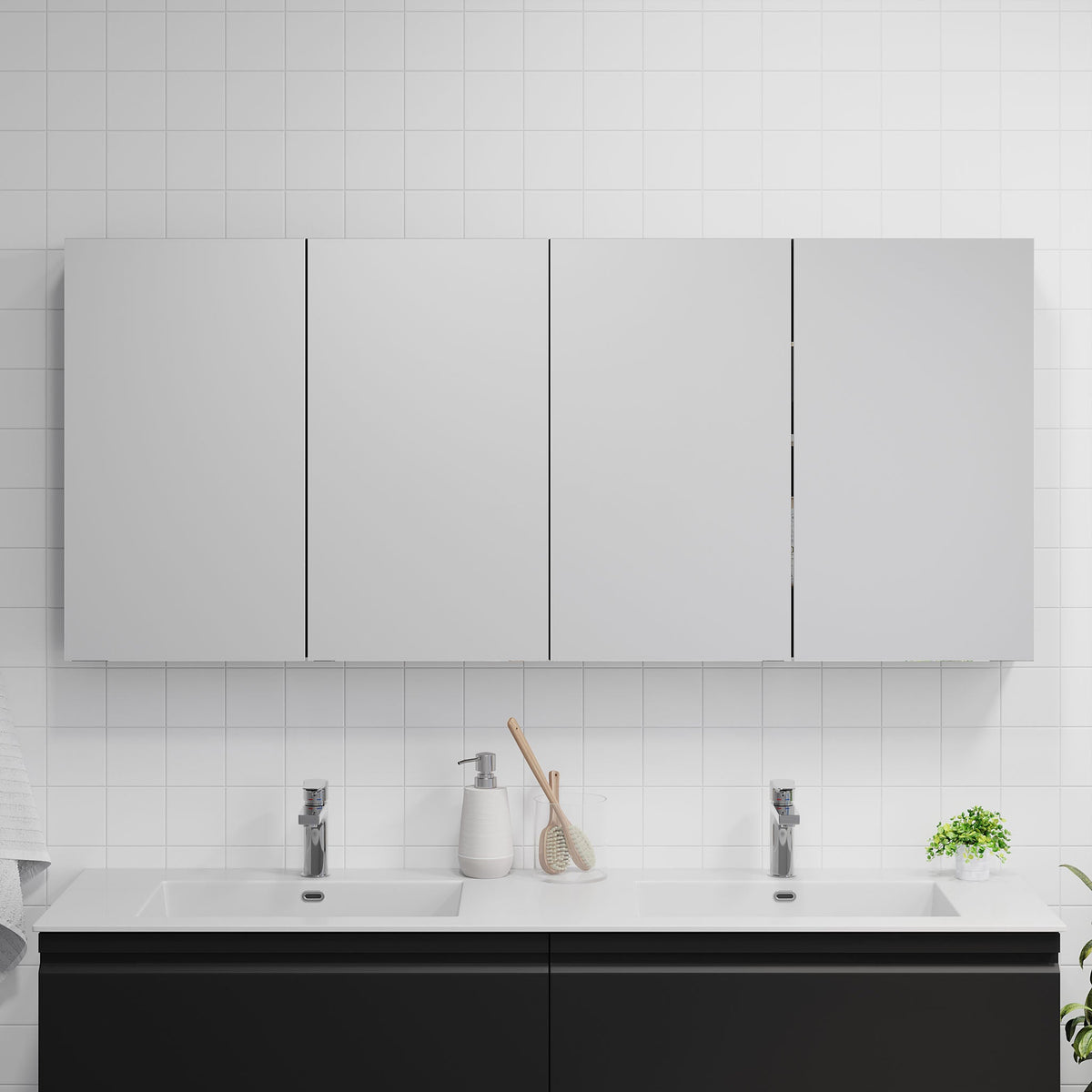 Mirror Cabinet - 160x14x70 cm - Matt Black - Idse - MASTERSTORE - 8595677176872 - Mirror Cabinets - 82-160-40-02-00 - 8595677176872