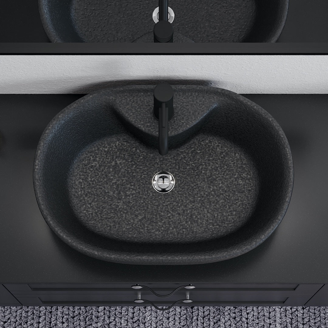 Tromsø, Wash Basin, Black Mat - 59,5 cm - MASTERSTORE - 8594175640199 - Wash Basin - 06 - 060 - 08 - 02 - 00 - 8594175640199