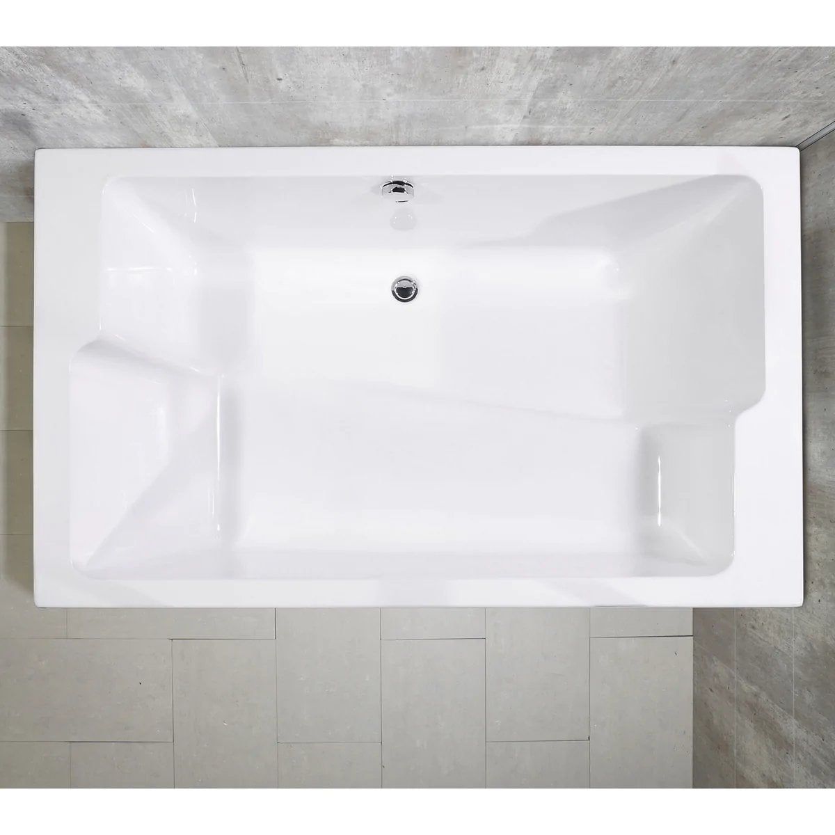 Rectangular acrylic bathtub - 170x70x65 cm - "face - to - face" - with legsystem, waste and overflow - white - Skibstrup - MASTERSTORE - 8594175641400 - Built - in Bathtubs - 11-170-05-11-00 - 8594175641400