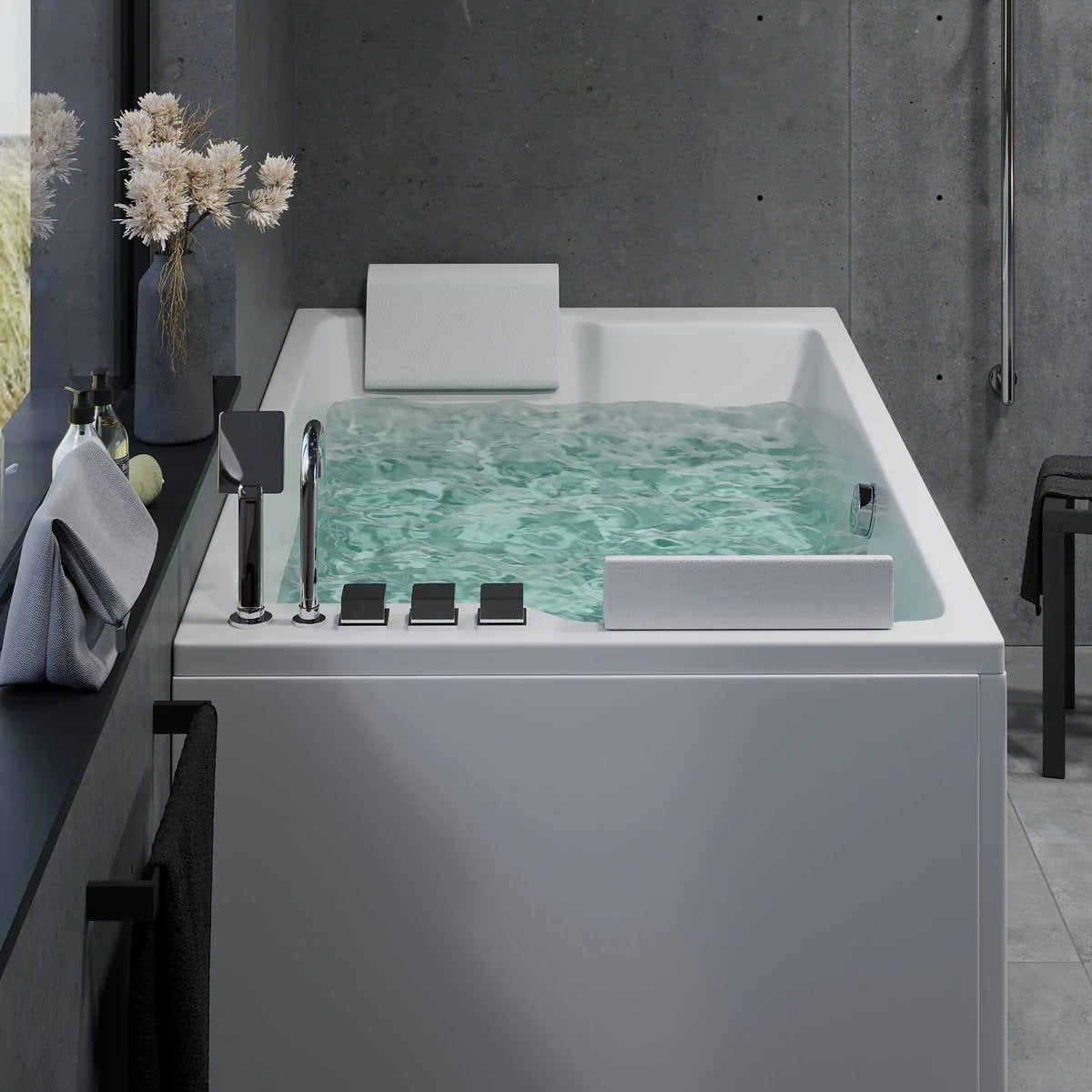Rectangular acrylic bathtub - 170x70x65 cm - "face - to - face" - with legsystem, waste and overflow - white - Skibstrup - MASTERSTORE - 8594175641400 - Built - in Bathtubs - 11-170-05-11-00 - 8594175641400