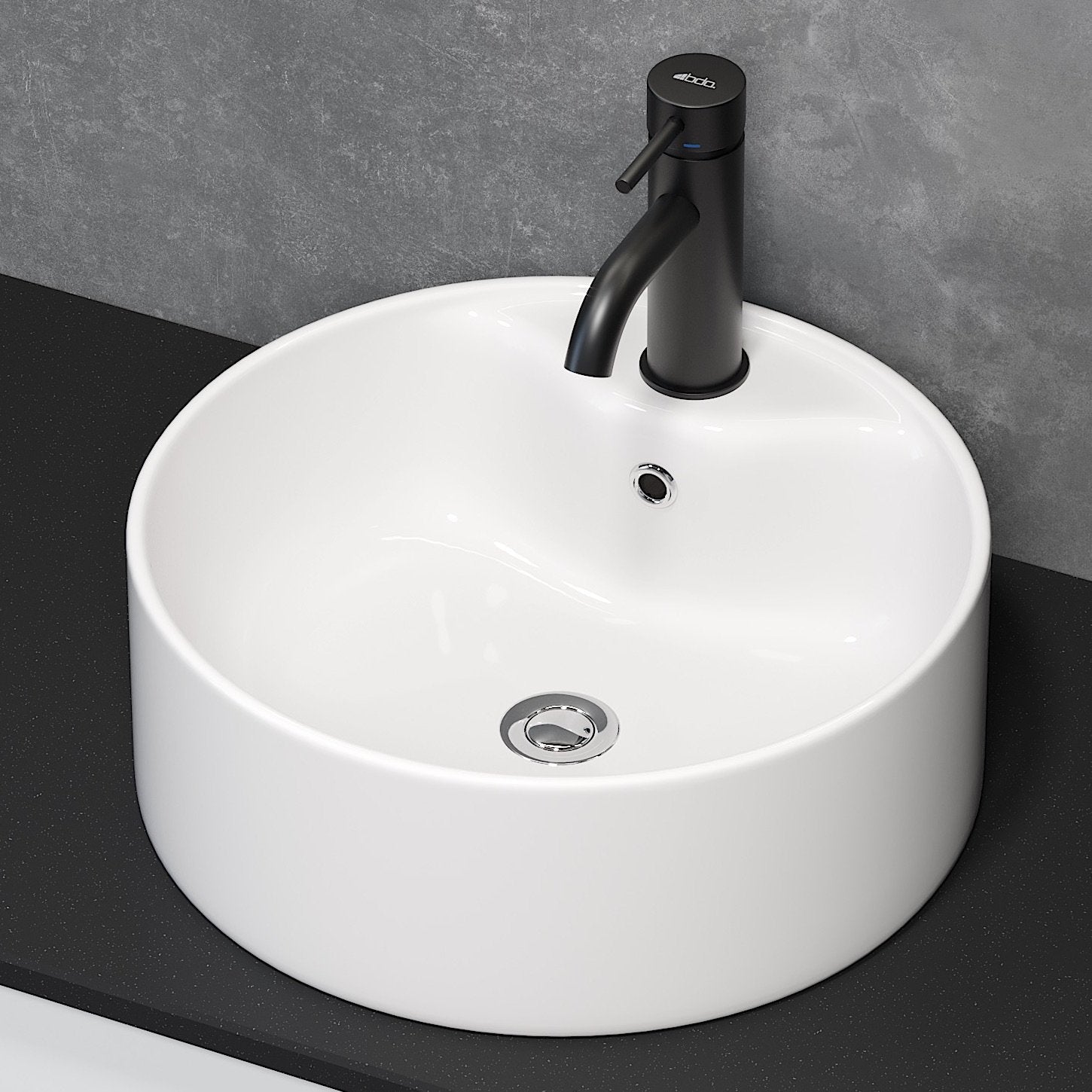 Vikedal, Wash Basin, White Glossy - 38 cm - MASTERSTORE - 8594175641530 - Wash Basin - 06 - 038 - 09 - 11 - 00 - 8594175641530