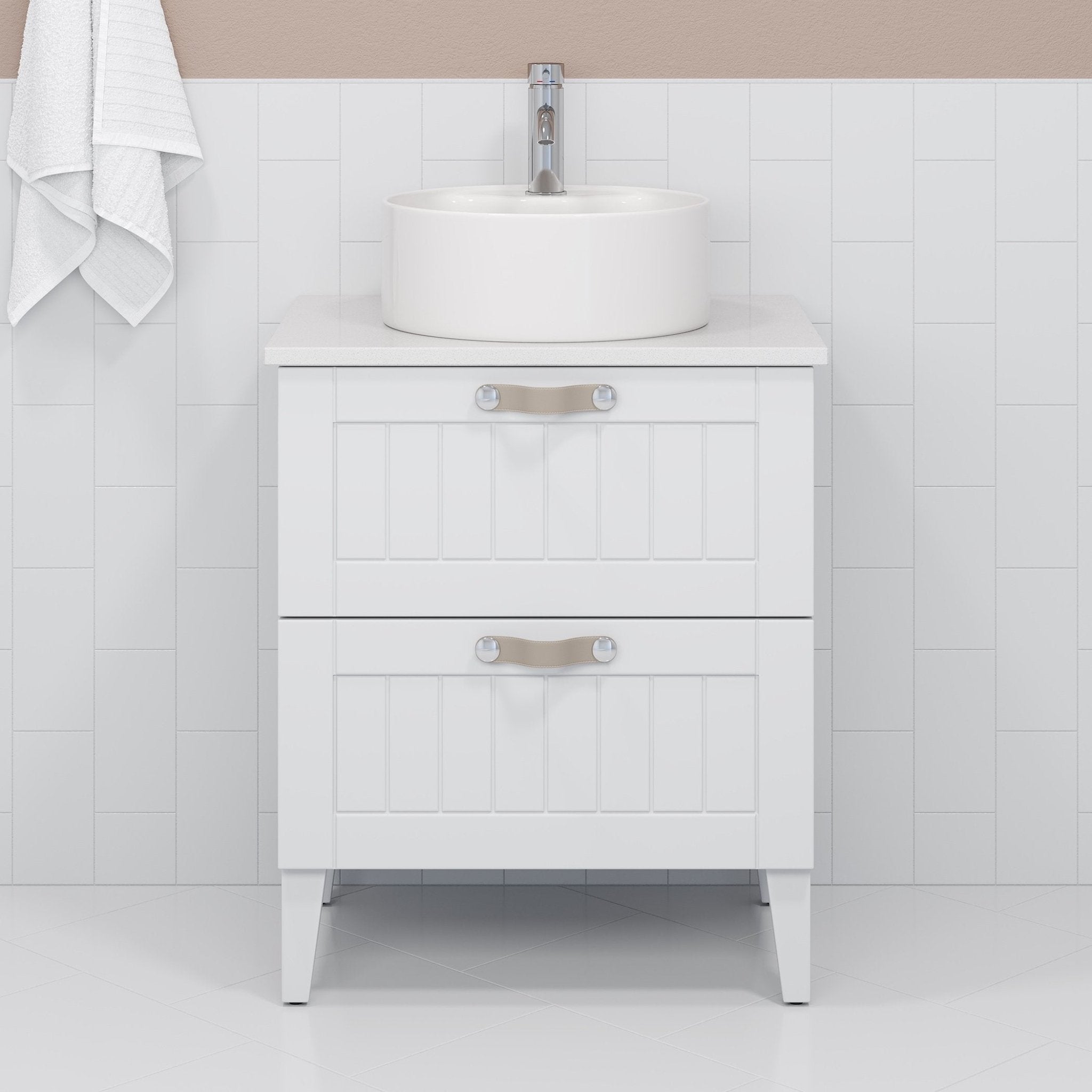 Vikedal, Wash Basin, White Glossy - 38 cm - MASTERSTORE - 8594175641530 - Wash Basin - 06 - 038 - 09 - 11 - 00 - 8594175641530