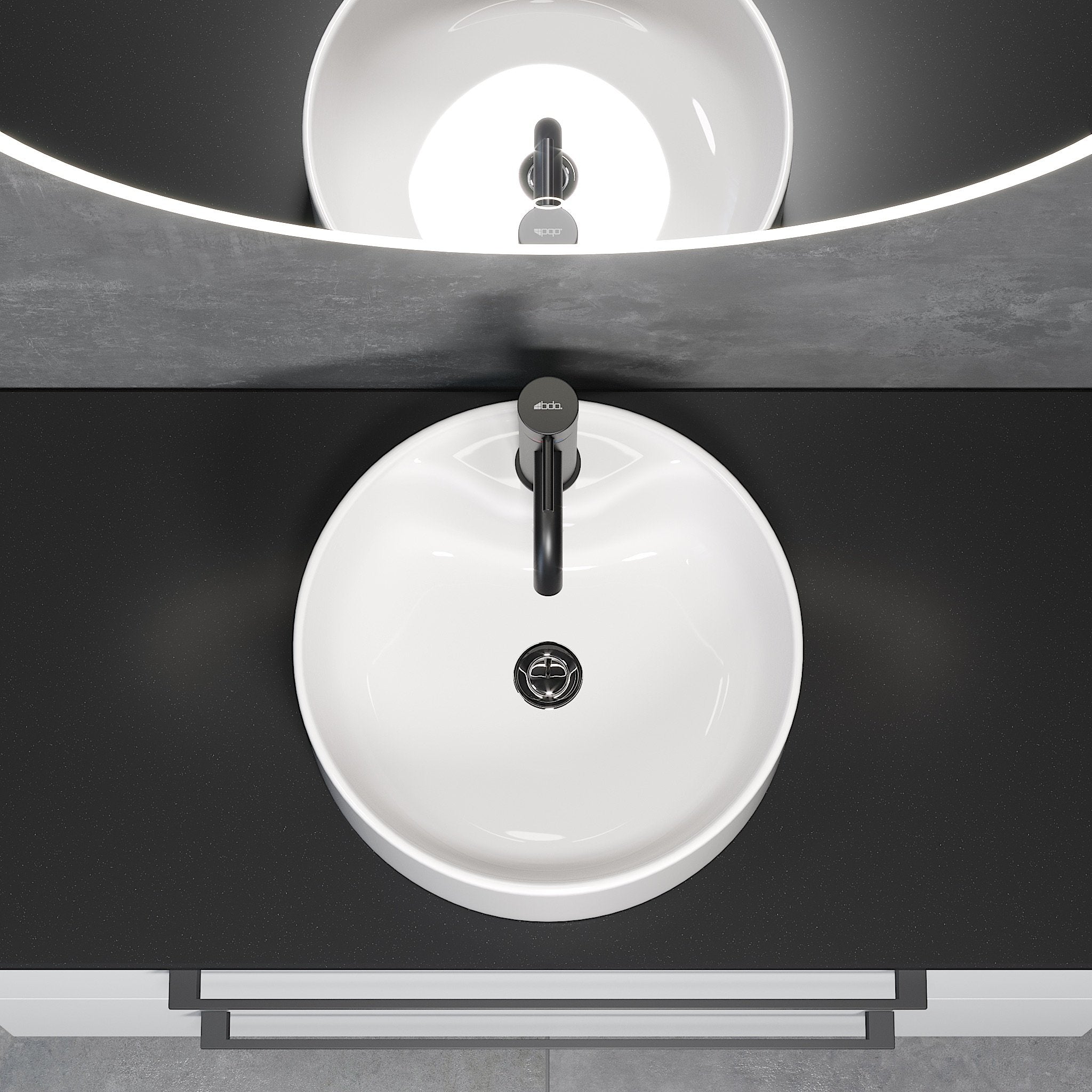 Vikedal, Wash Basin, White Glossy - 38 cm - MASTERSTORE - 8594175641530 - Wash Basin - 06 - 038 - 09 - 11 - 00 - 8594175641530