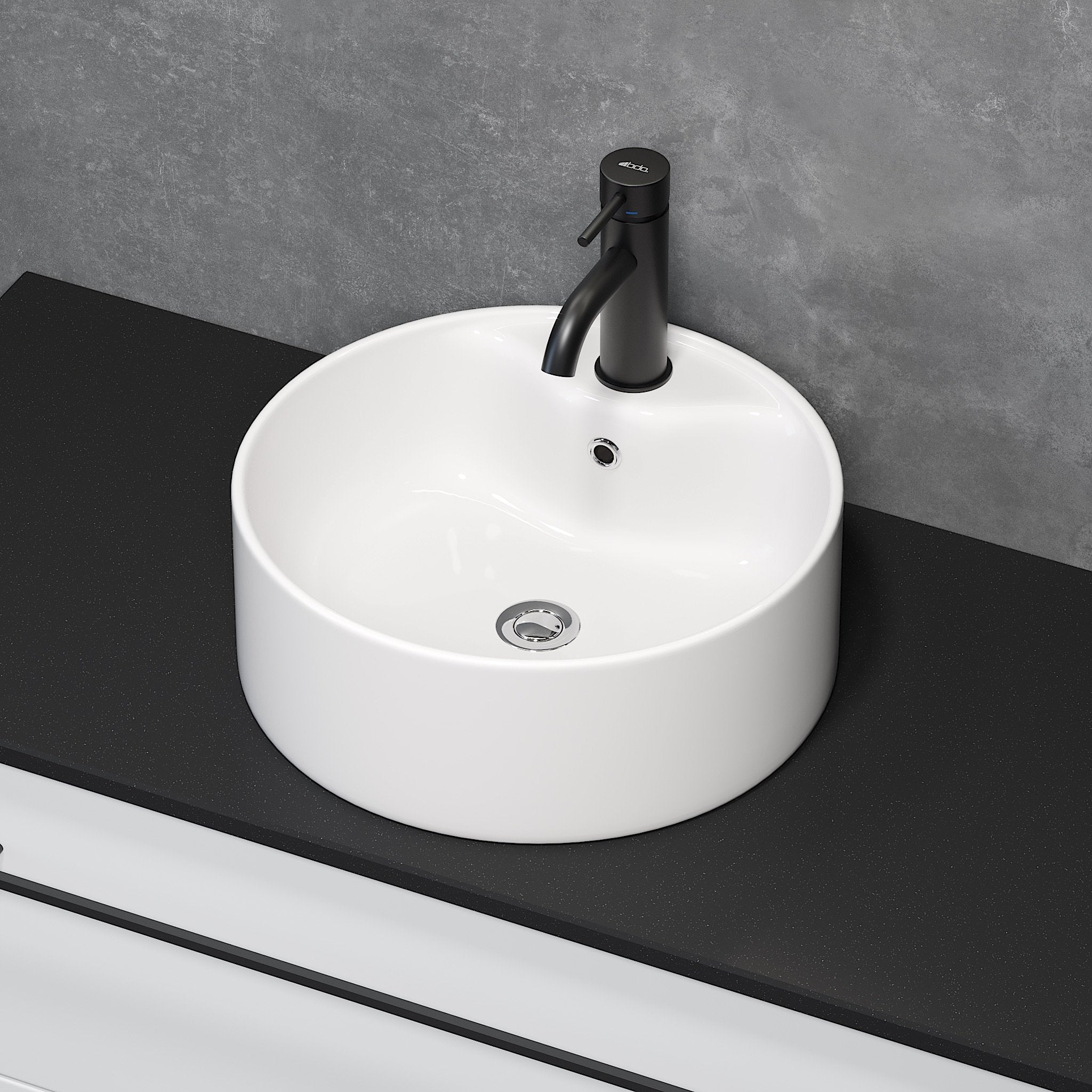 Vikedal, Wash Basin, White Glossy - 38 cm - MASTERSTORE - 8594175641530 - Wash Basin - 06 - 038 - 09 - 11 - 00 - 8594175641530