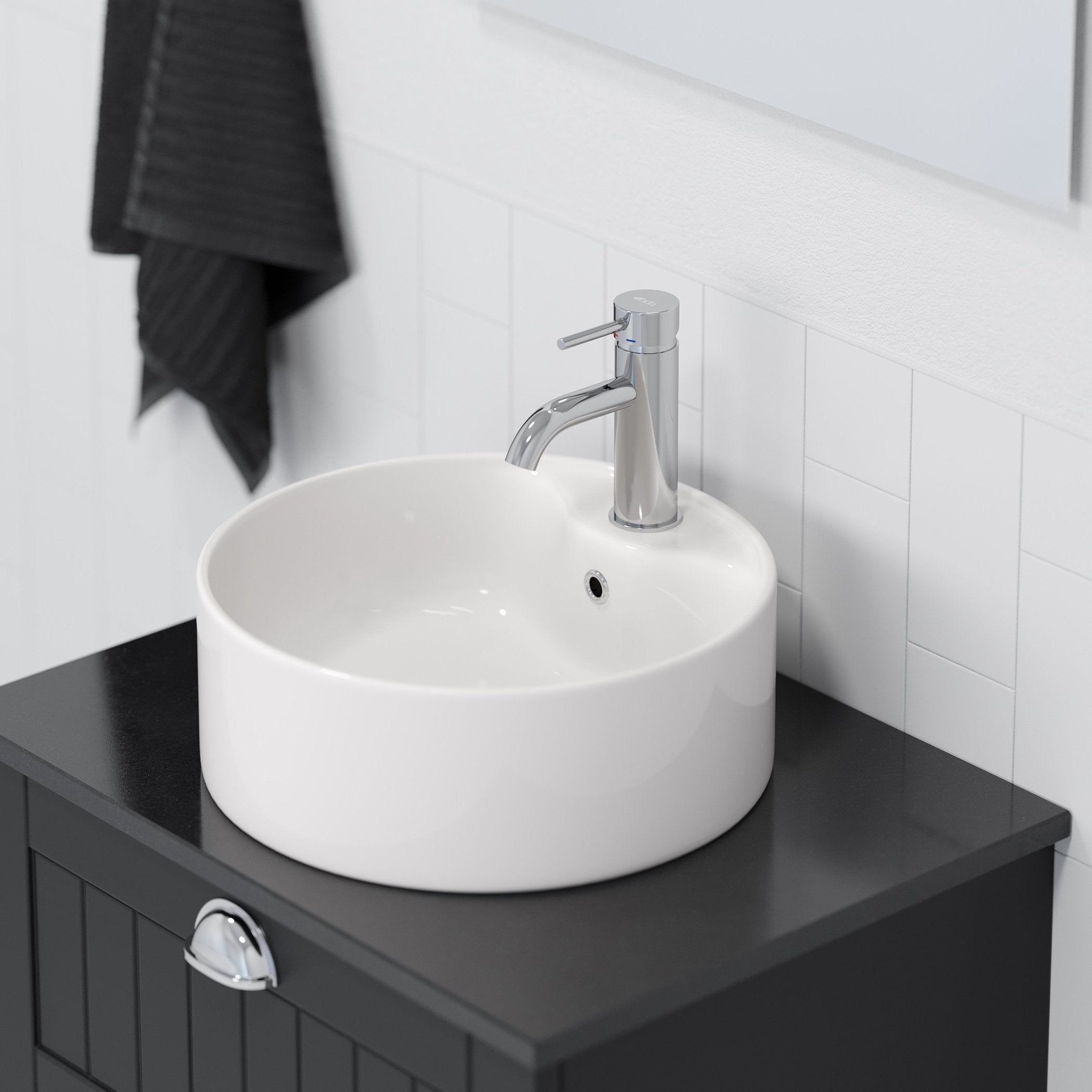 Vikedal, Wash Basin, White Glossy - 38 cm - MASTERSTORE - 8594175641530 - Wash Basin - 06 - 038 - 09 - 11 - 00 - 8594175641530