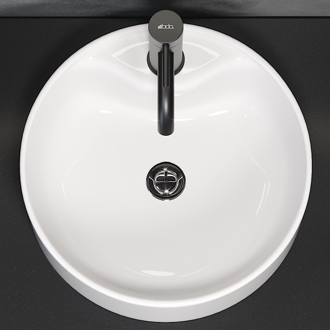 Vikedal, Wash Basin, White Glossy - 38 cm - MASTERSTORE - 8594175641530 - Wash Basin - 06 - 038 - 09 - 11 - 00 - 8594175641530