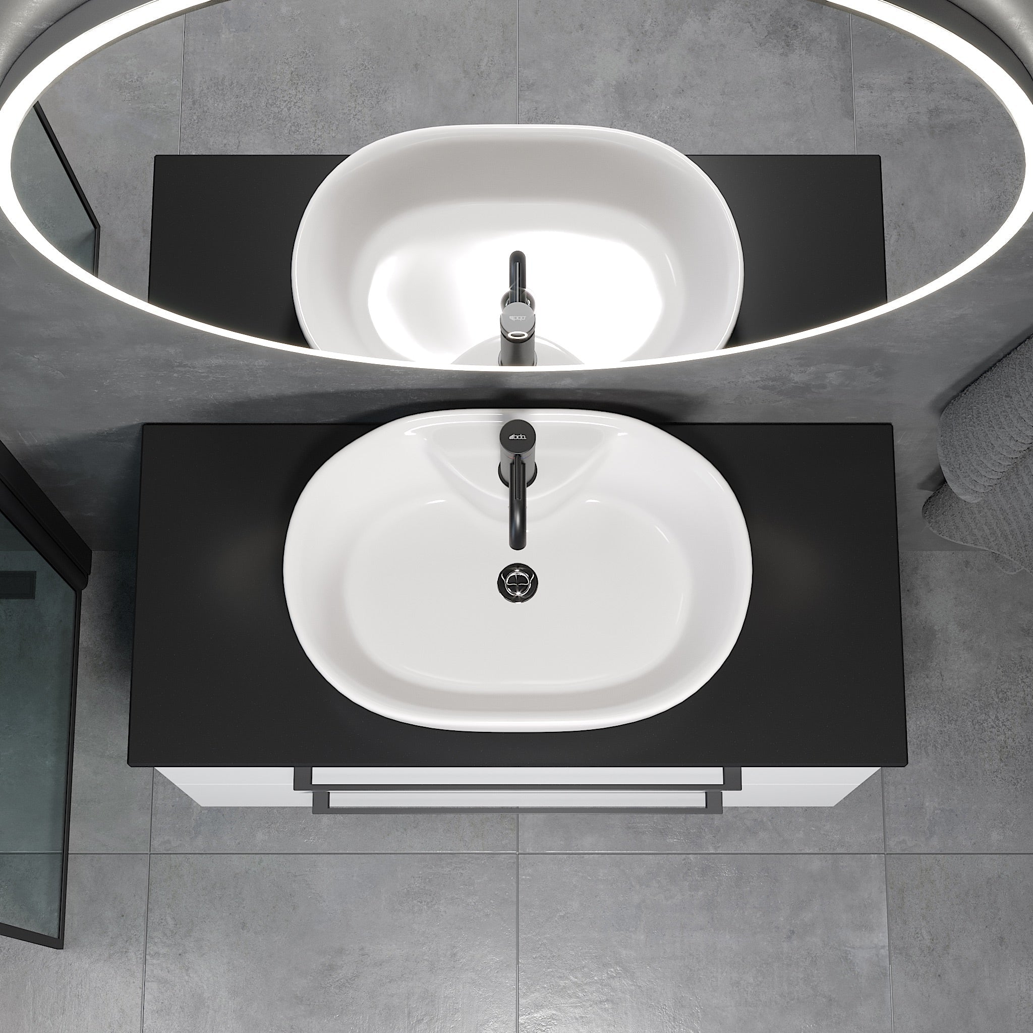 Fristående ovalt tvättställ - 59,5x41x17 cm - sanitetsporslin - vit - Tromsø - Tvättställ - Tromsø, Wash Basin, White Glossy - 59,5 cm - MASTERSTORE - 8594175642223 - Wash Basin - 06 - 060 - 08 - 11 - 00 - 8594175642223 -