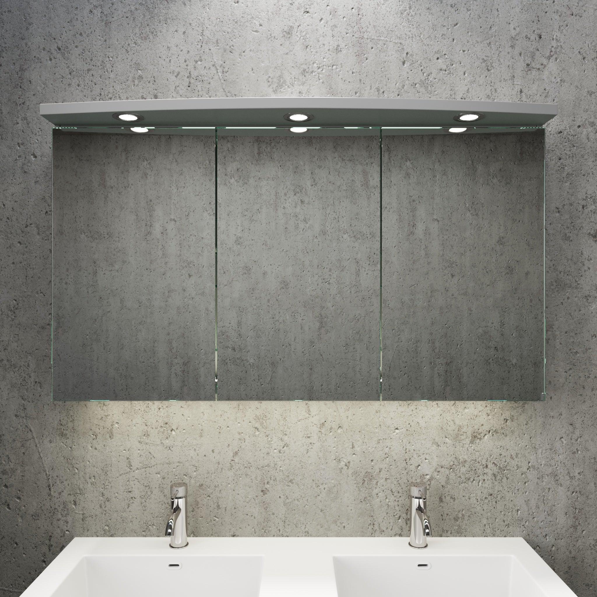 Fredrikstad, Mirror Cabinet, Grey Mat - 100 cm - MASTERSTORE - 8594175642827 - Mirror Cabinet - 02 - 100 - 01 - 03 - 00 - 8594175642827