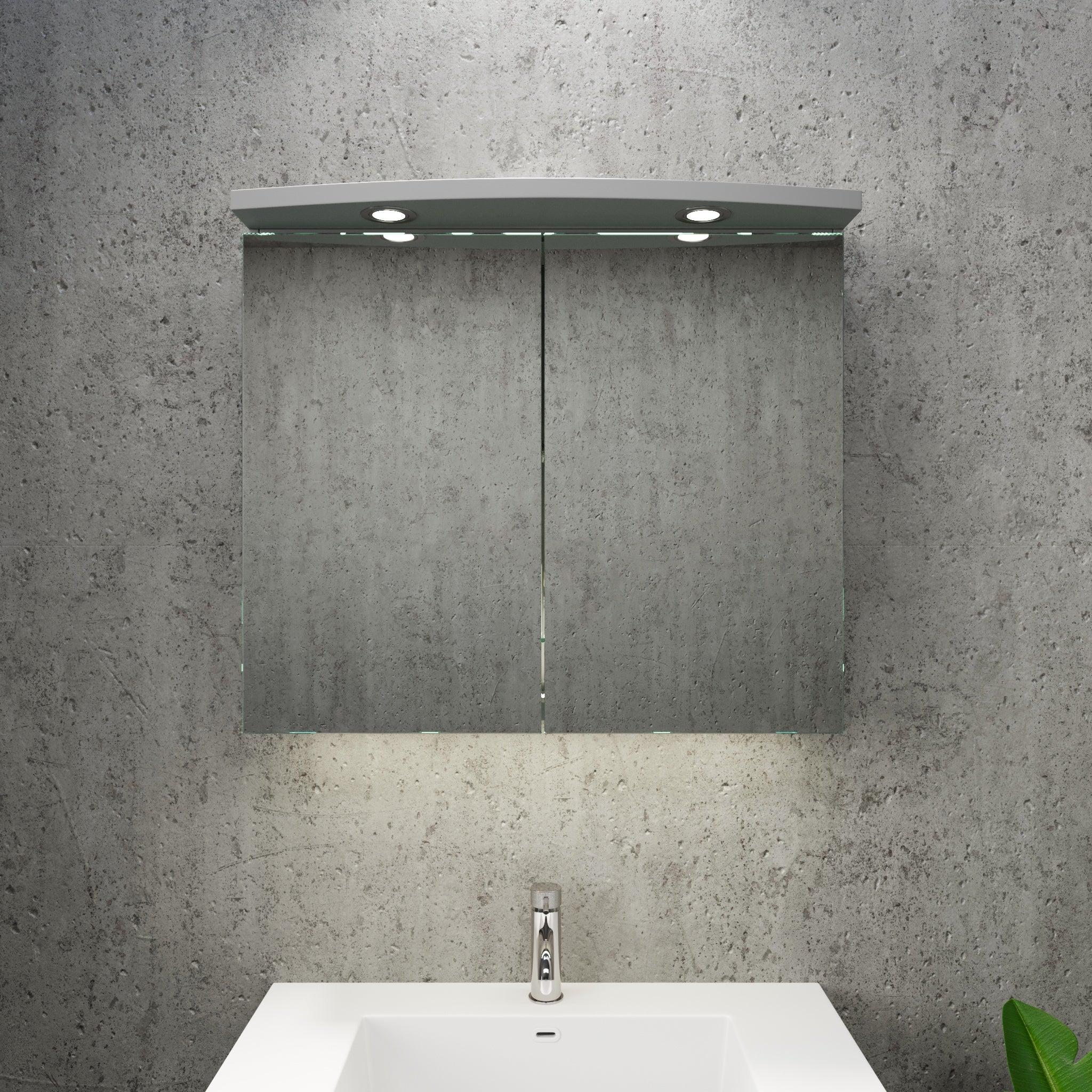 Fredrikstad, Mirror Cabinet, Grey Mat - 100 cm - MASTERSTORE - 8594175642827 - Mirror Cabinet - 02 - 100 - 01 - 03 - 00 - 8594175642827