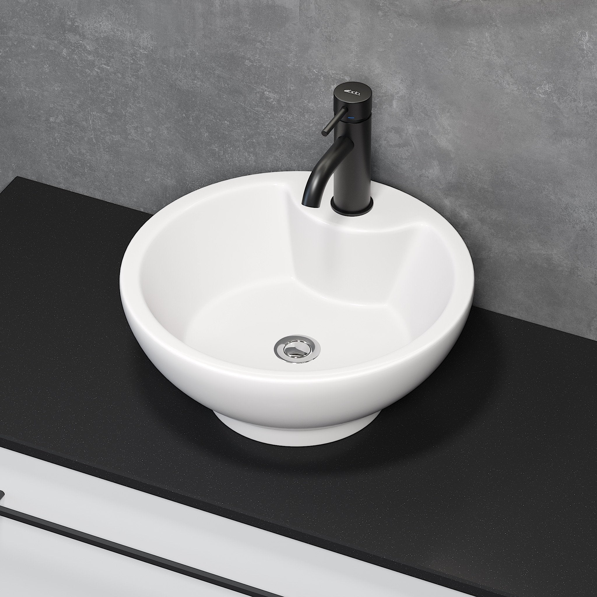 Drammen, Wash Basin, White Glossy - 40,1 cm - MASTERSTORE - 8594175643817 - Wash Basin - 06 - 045 - 11 - 11 - 00 - 8594175643817
