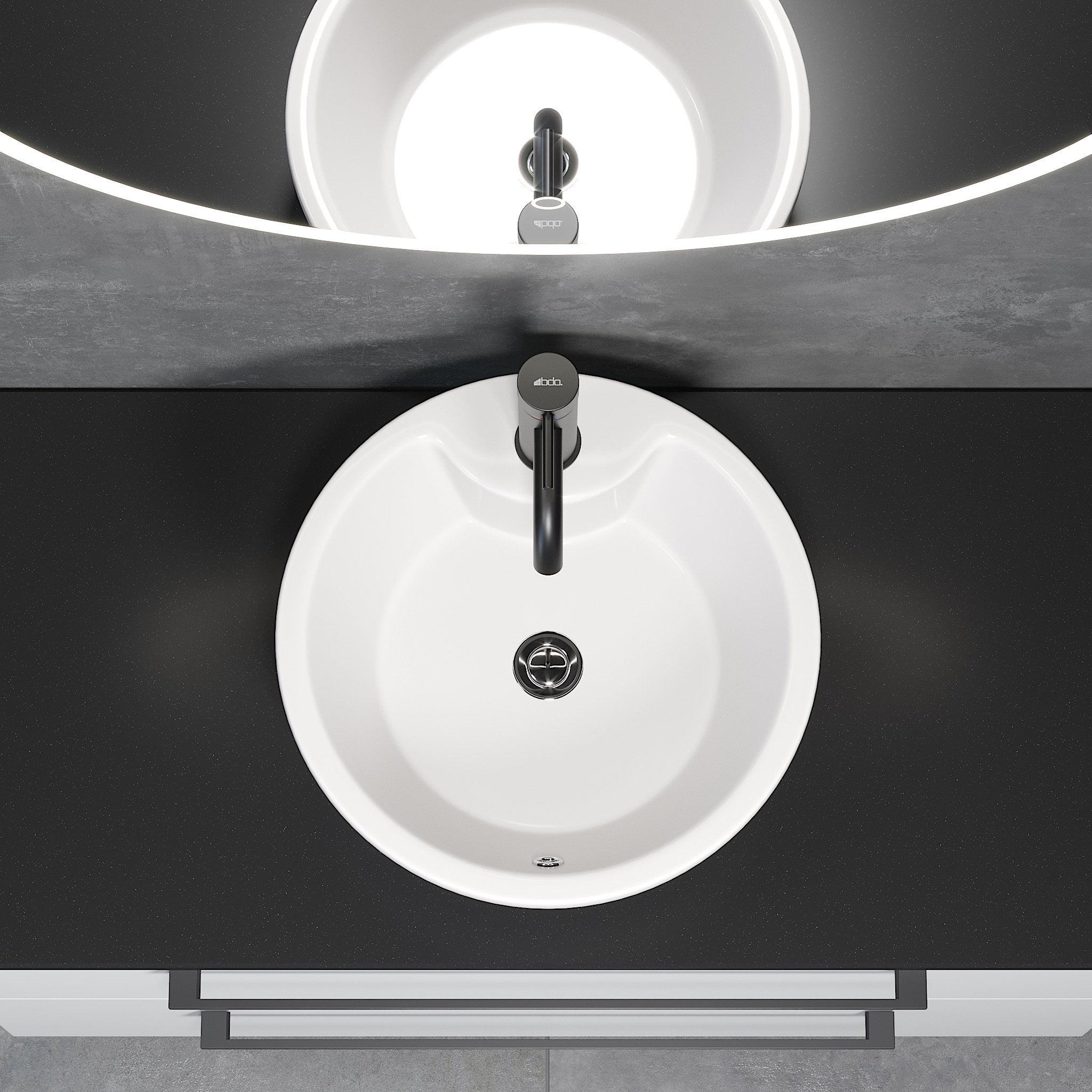 Drammen, Wash Basin, White Glossy - 40,1 cm - MASTERSTORE - 8594175643817 - Wash Basin - 06 - 045 - 11 - 11 - 00 - 8594175643817