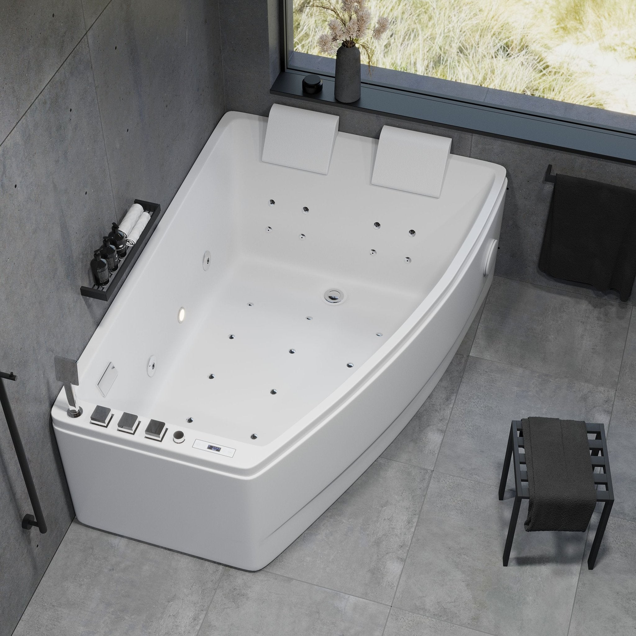 Vejlefjord, Whirpool, White Glossy - 160 cm - MASTERSTORE - 8594175644920 - Whirpool - 12 - 160 - 09 - 11 - 00 - 8594175644920