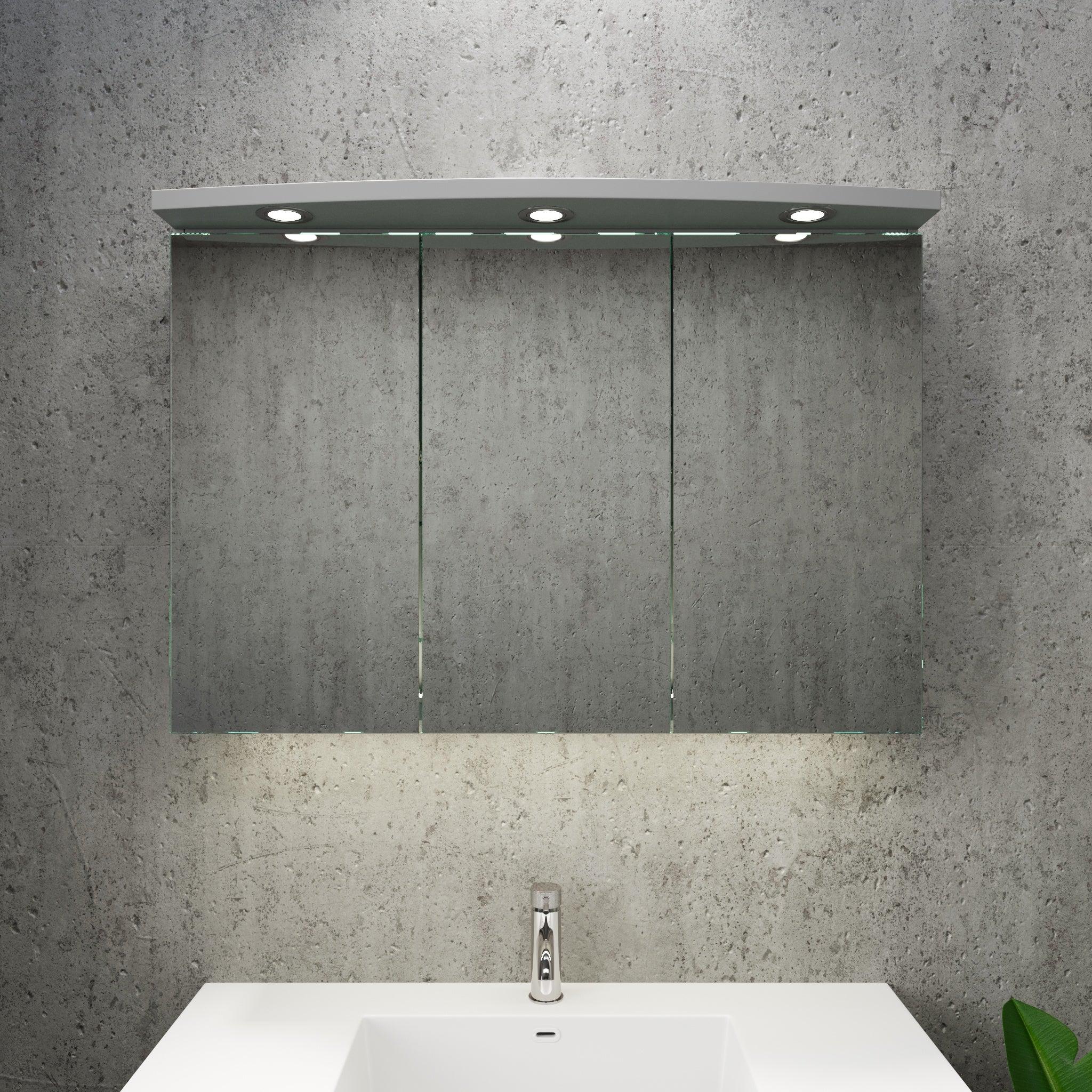 Fredrikstad, Mirror Cabinet, Grey Mat - 60 cm - MASTERSTORE - 8594175645262 - Mirror Cabinet - 02 - 060 - 01 - 03 - 00 - 8594175645262