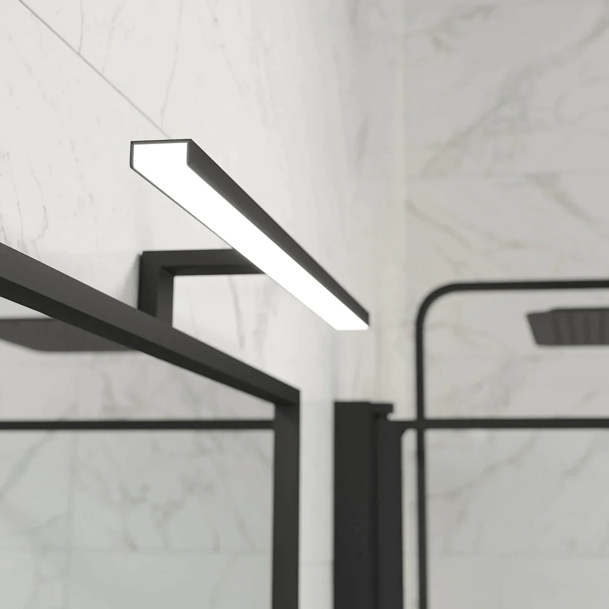 Lynäs LED lampa för spegel och spegelskåp, Svart