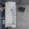Rectangular whirlpool bathtub - air and hydromassage - 170x70x65 cm - with heating - white - Svaneke - MASTERSTORE - 8594175646146 - Whirpool Bathtub - 12-170-06-11-00 - 8594175646146