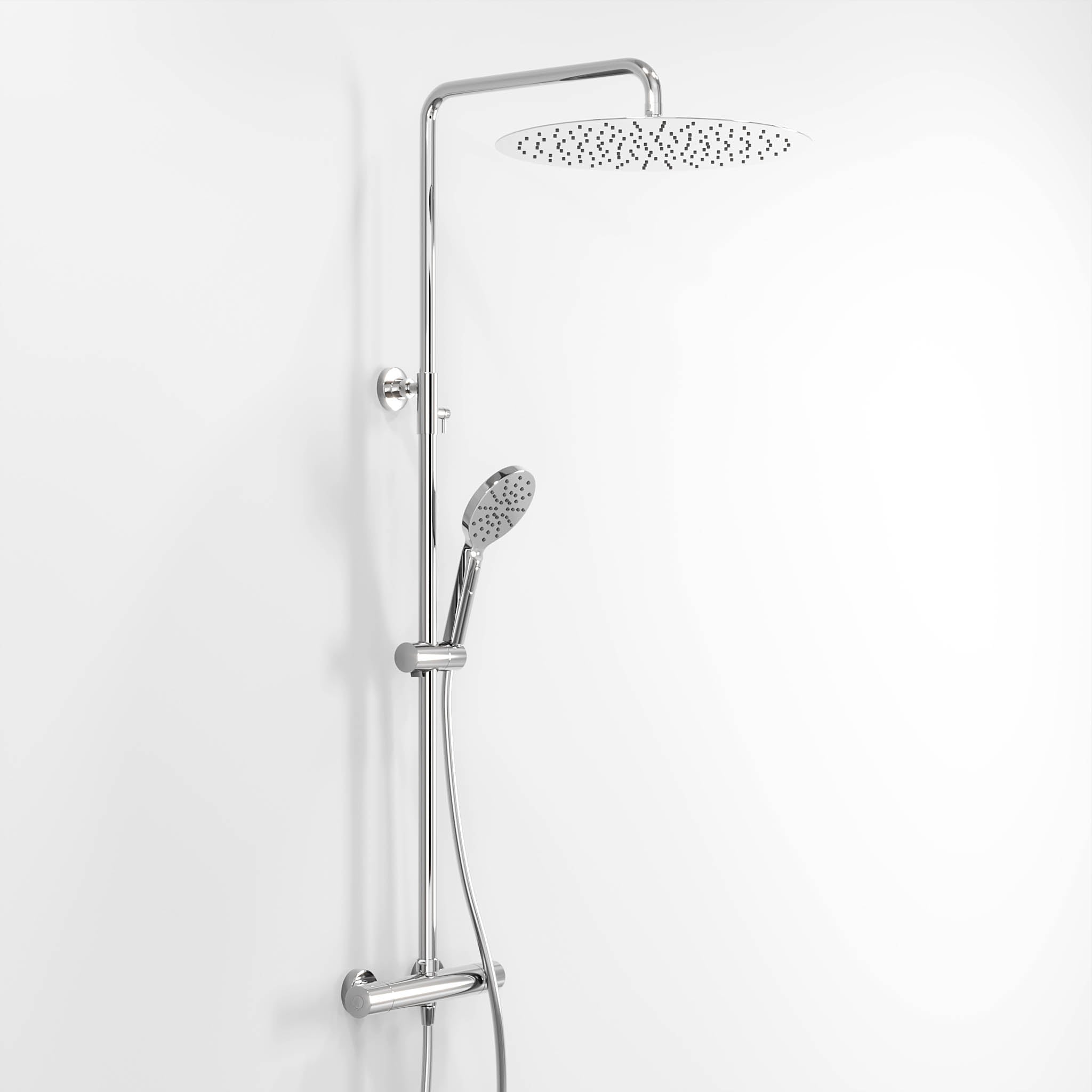 Dragør, Shower Tube Set, Chrome - 16 cm - MASTERSTORE - 8595677101584 - Showersystem - 31-120-09-60-00 - 8595677101584