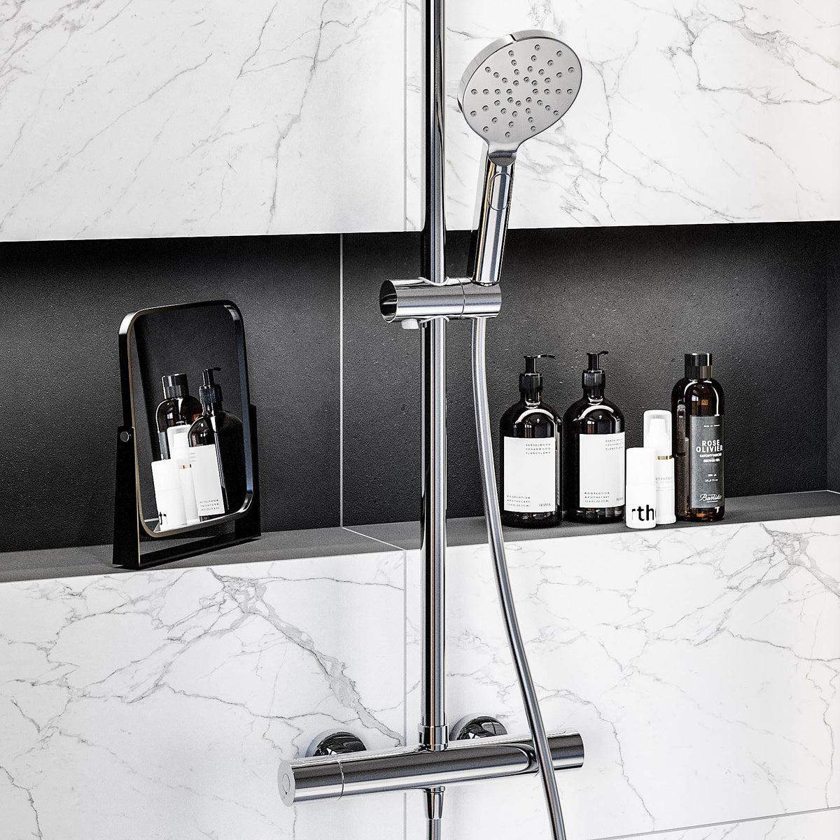 Dragør, Shower Tube Set, Chrome - 16 cm - MASTERSTORE - 8595677101584 - Showersystem - 31-120-09-60-00 - 8595677101584